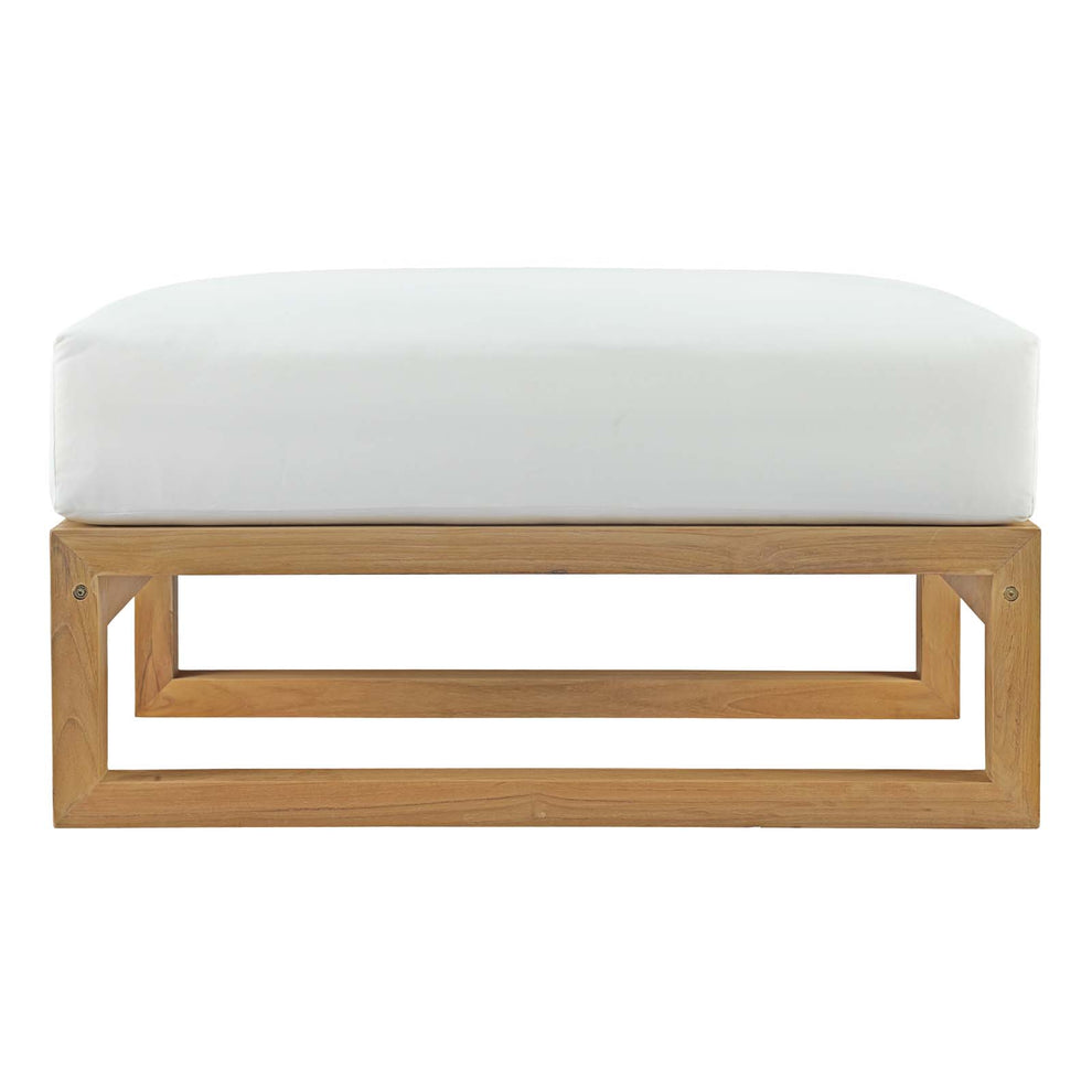 Modway Upland Outdoor Patio Teak Ottoman - EEI-2708 | Outdoor Ottomans | Modishstore - 4