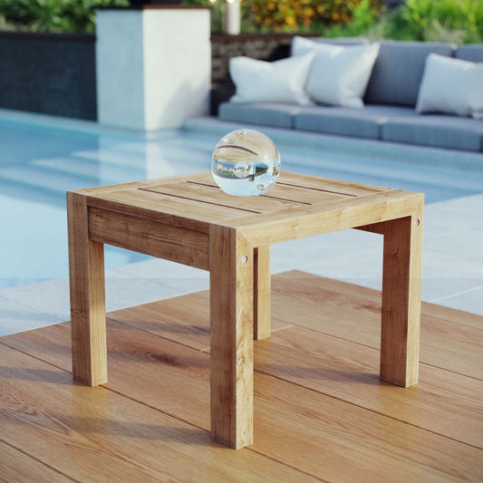 Modway Upland Outdoor Patio Wood Side Table | Side Tables | Modishstore