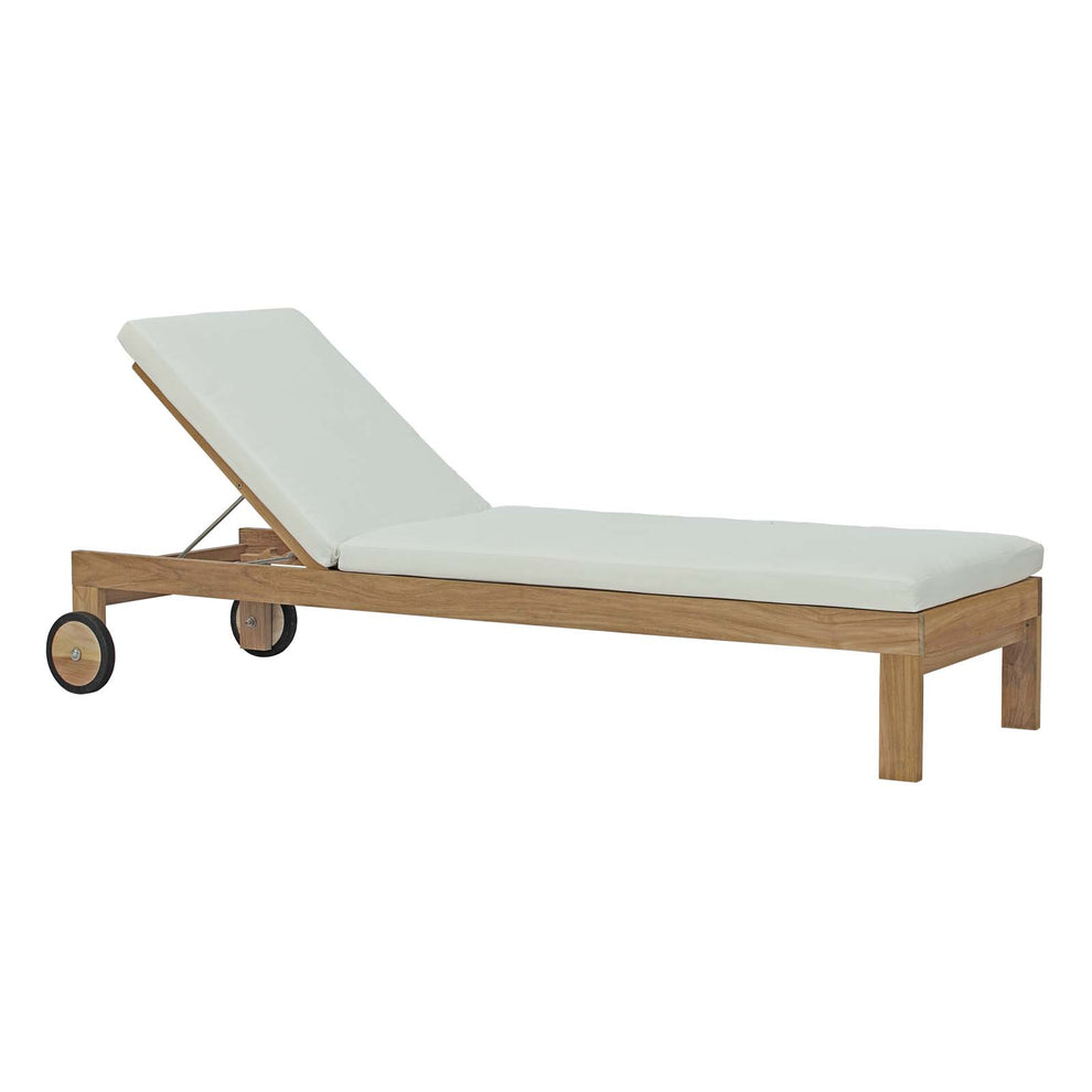 Modway Upland Outdoor Patio Teak Chaise - EEI-2711 | Outdoor Chaise Lounges | Modishstore - 2