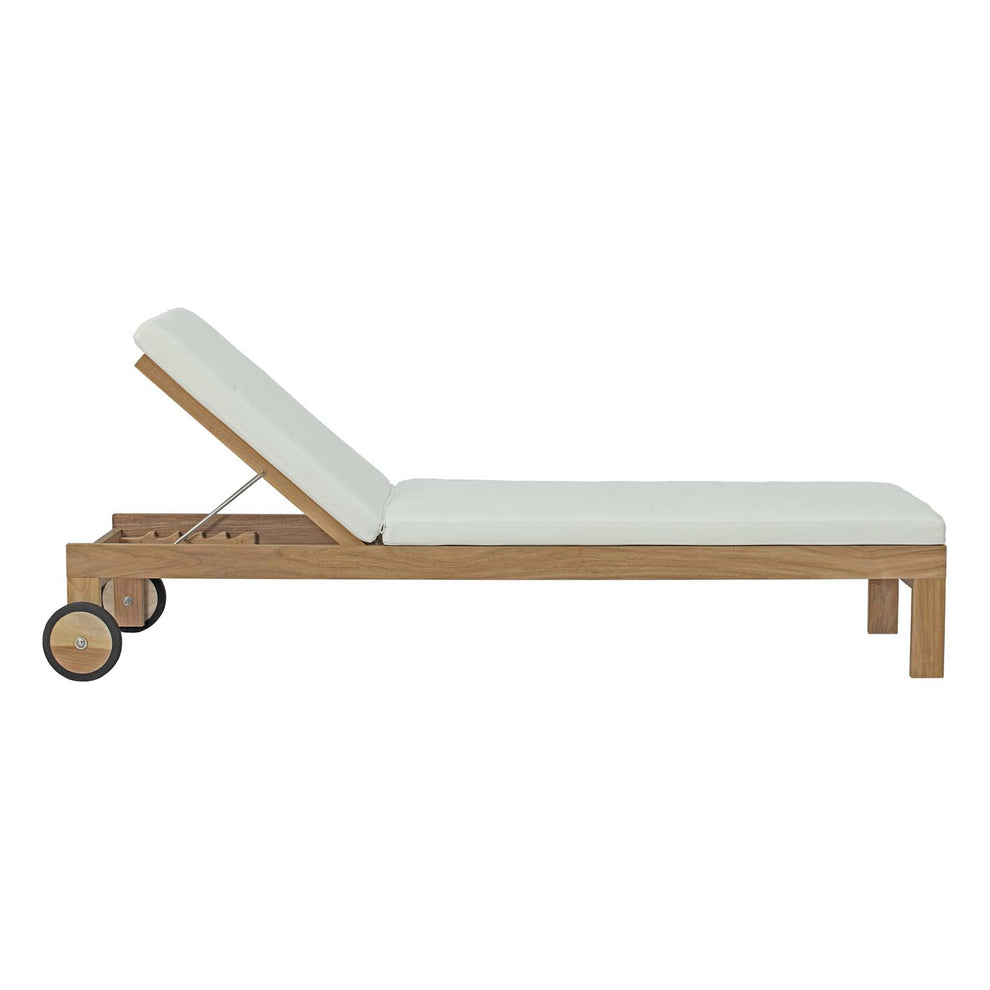 Modway Upland Outdoor Patio Teak Chaise - EEI-2711 | Outdoor Chaise Lounges | Modishstore - 3