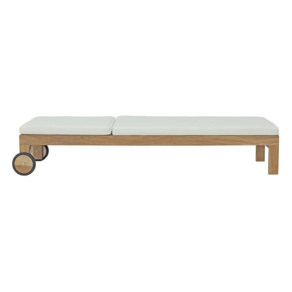 Modway Upland Outdoor Patio Teak Chaise - EEI-2711 | Outdoor Chaise Lounges | Modishstore - 4