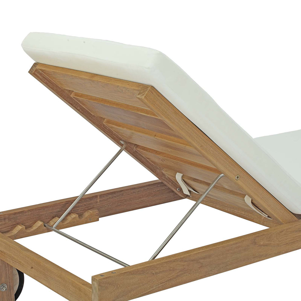 Modway Upland Outdoor Patio Teak Chaise - EEI-2711 | Outdoor Chaise Lounges | Modishstore - 5