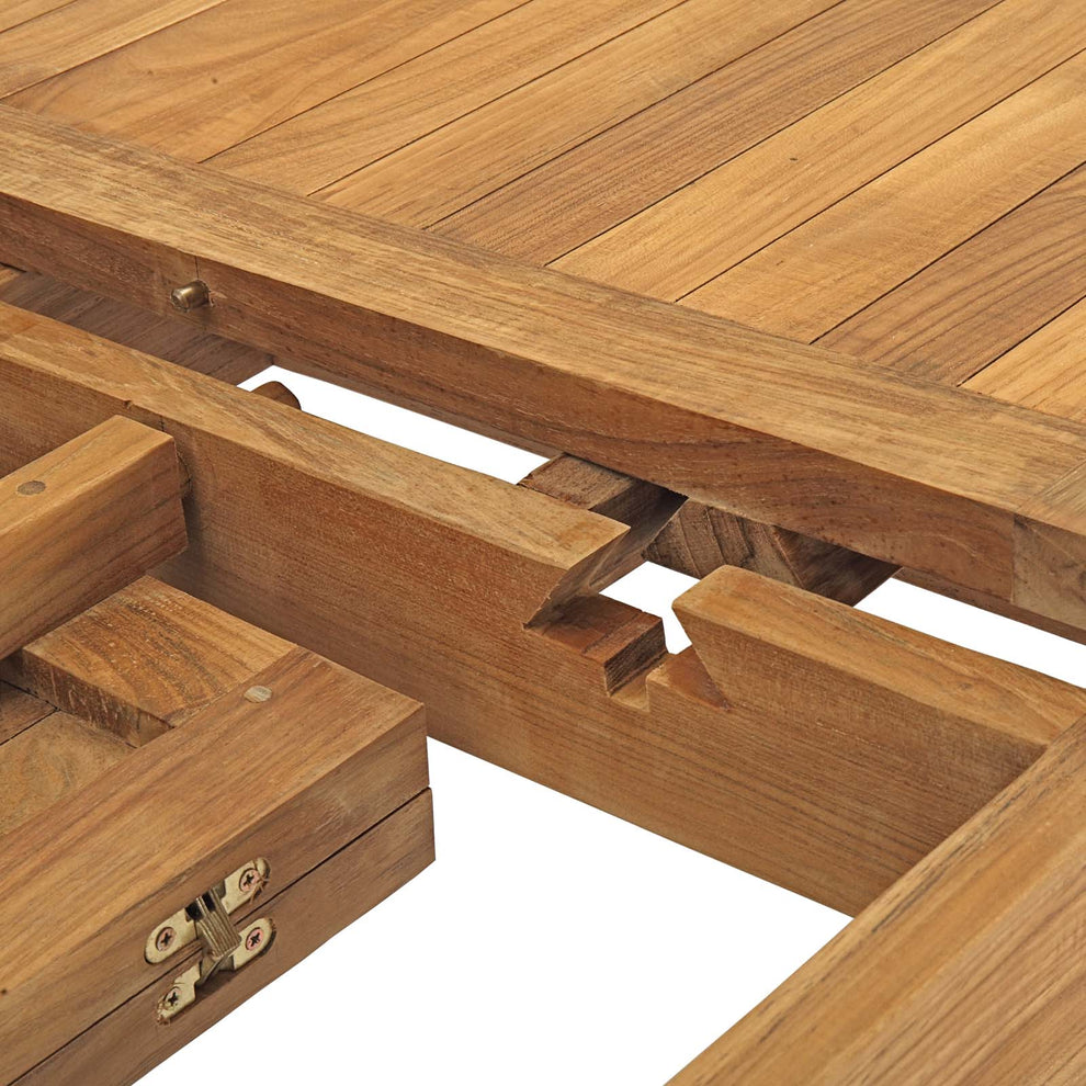 Modway Marina Extendable Outdoor Patio Teak Dining Table - EEI-2714 | Dining Tables | Modishstore - 10