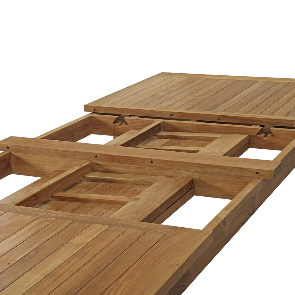 Modway Marina Extendable Outdoor Patio Teak Dining Table - EEI-2714 | Dining Tables | Modishstore - 14