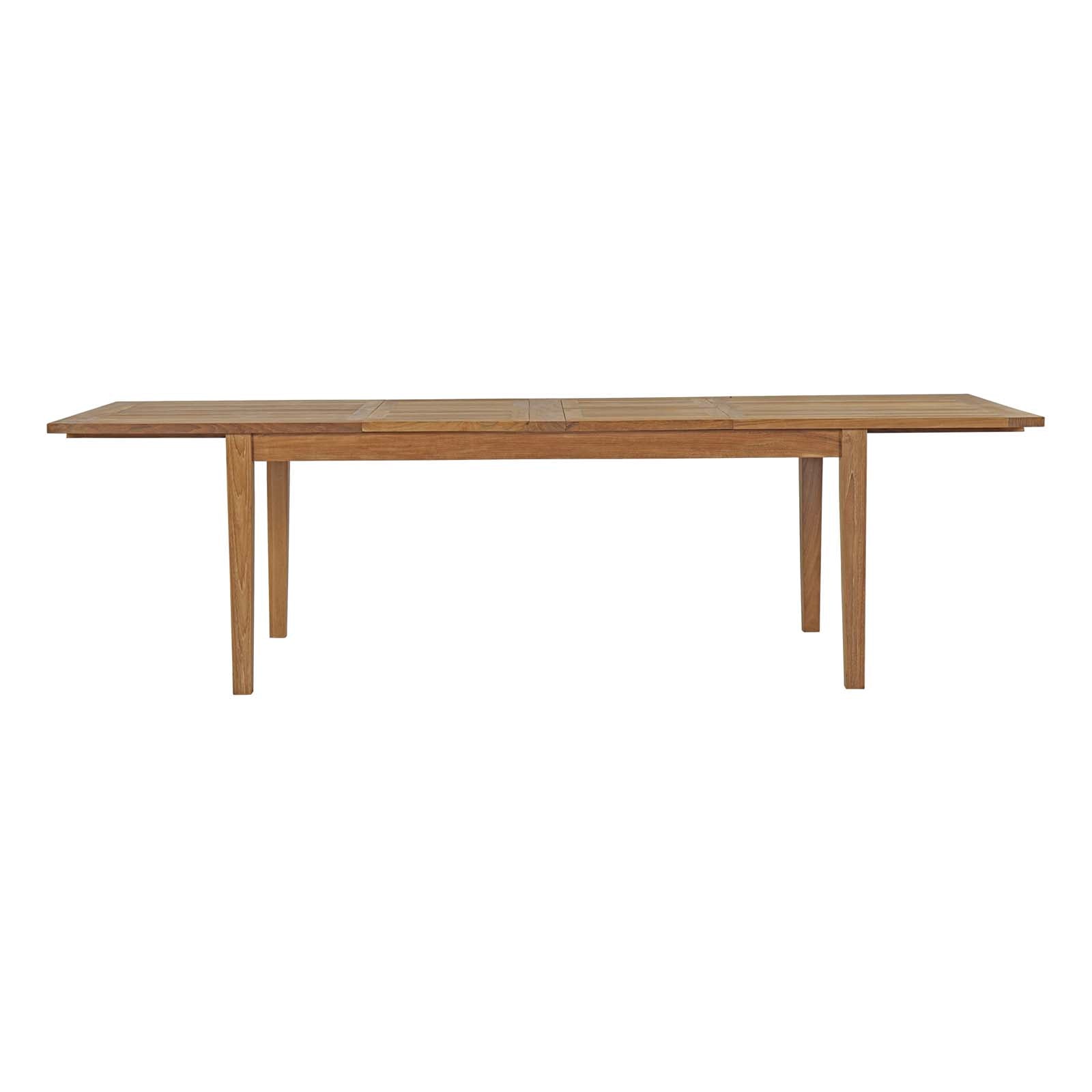 Modway Marina Extendable Outdoor Patio Teak Dining Table | Dining Tables | Modishstore-5