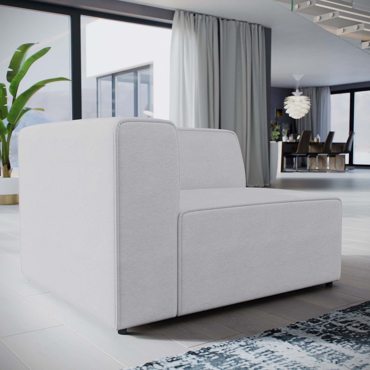 Modway Mingle Fabric Left-Facing Sofa | Sofas | Modishstore-5