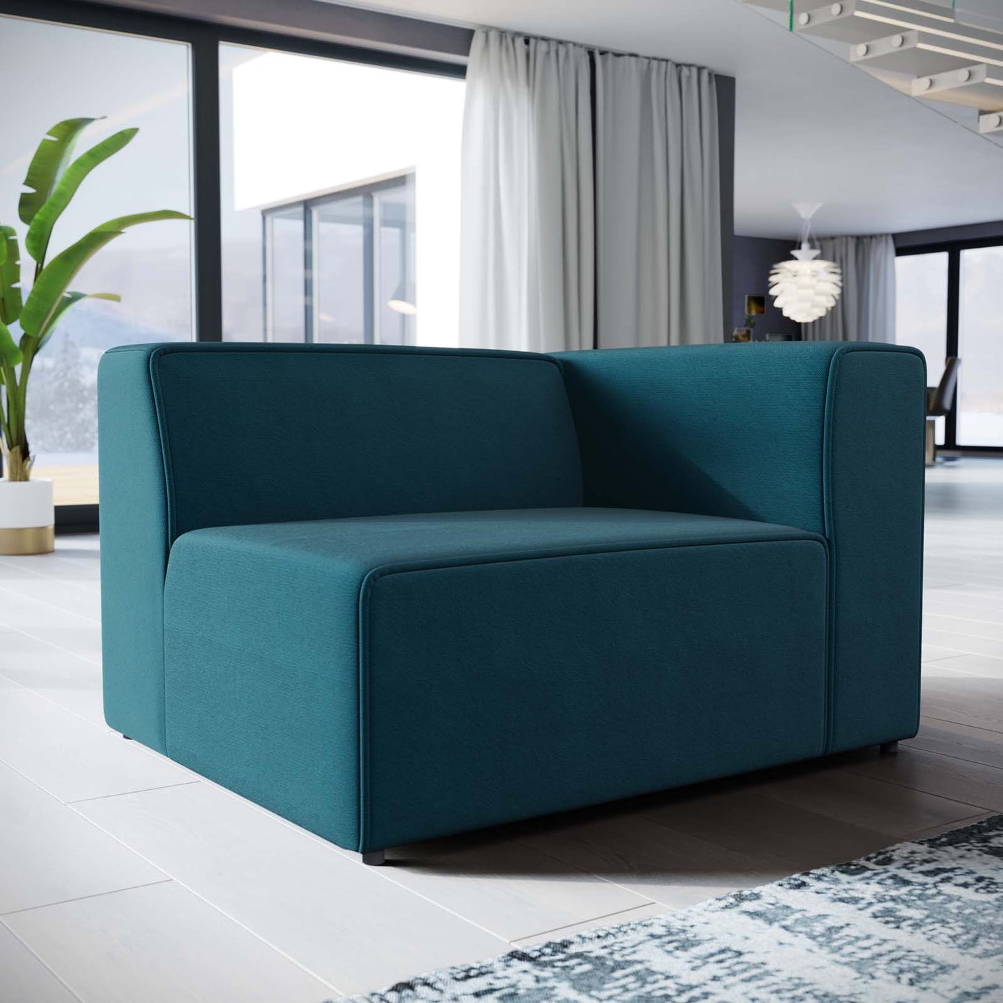 Modway Mingle Fabric Right-Facing Sofa | Sofas | Modishstore-9