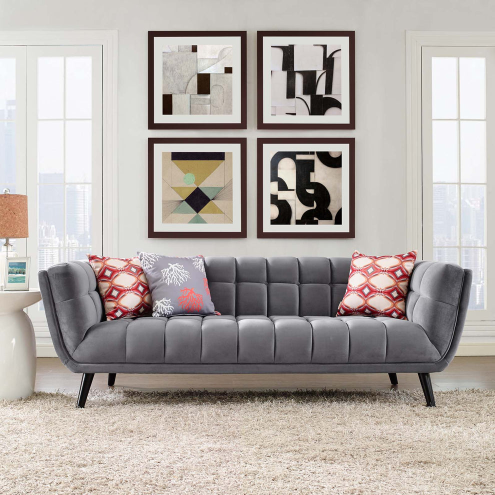 Modway Bestow Velvet Sofa - EEI-2731 | Sofas | Modishstore - 1
