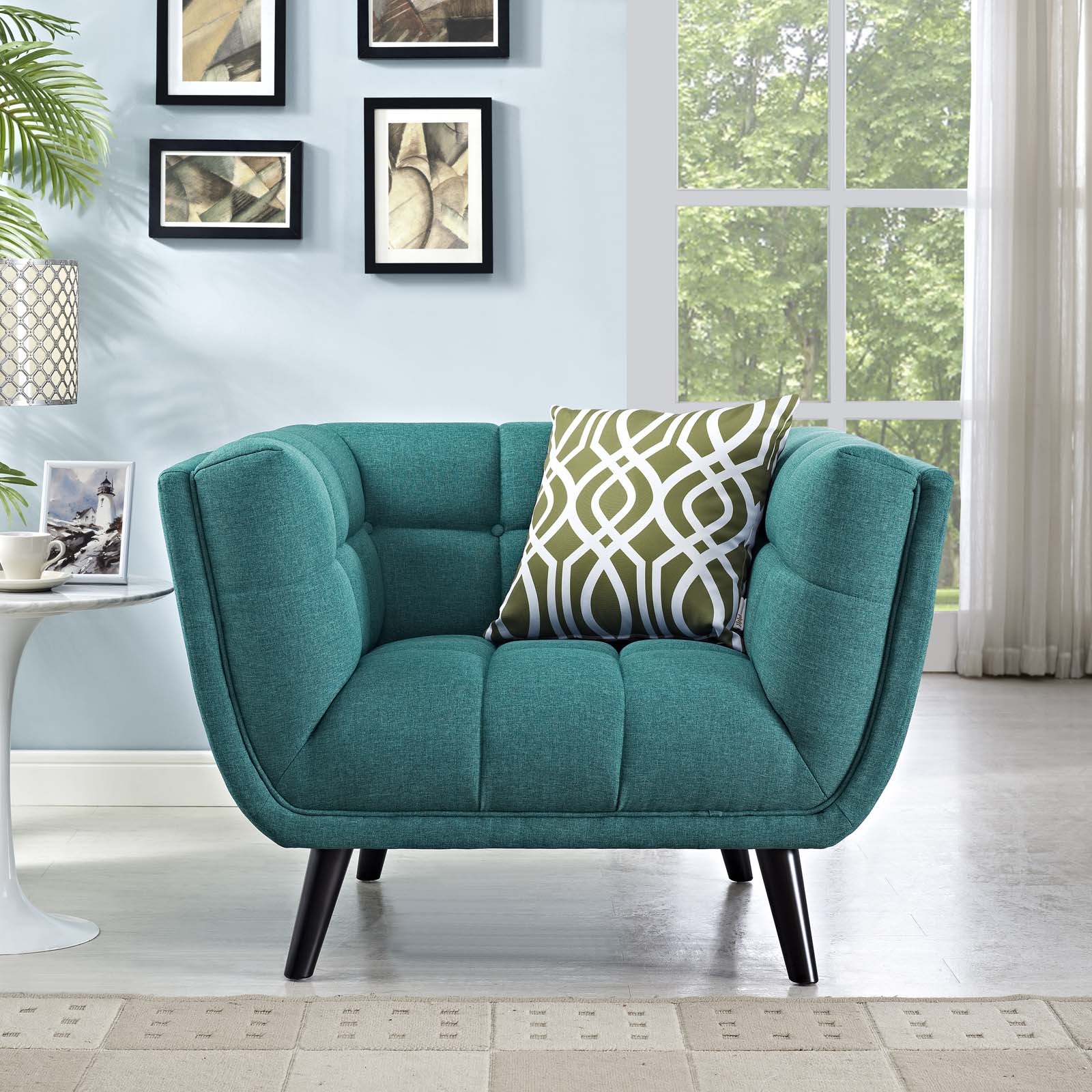 Modway Bestow Upholstered Fabric Armchair | Armchairs | Modishstore-9