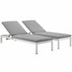 Modway Shore Set of 2 Outdoor Patio Aluminum Chaise with Cushions | Outdoor Recliners & Lounge Chairs | Modishstore-34