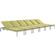Modway Shore Set of 6 Outdoor Patio Aluminum Chaise with Cushions | Outdoor Recliners & Lounge Chairs | Modishstore-85
