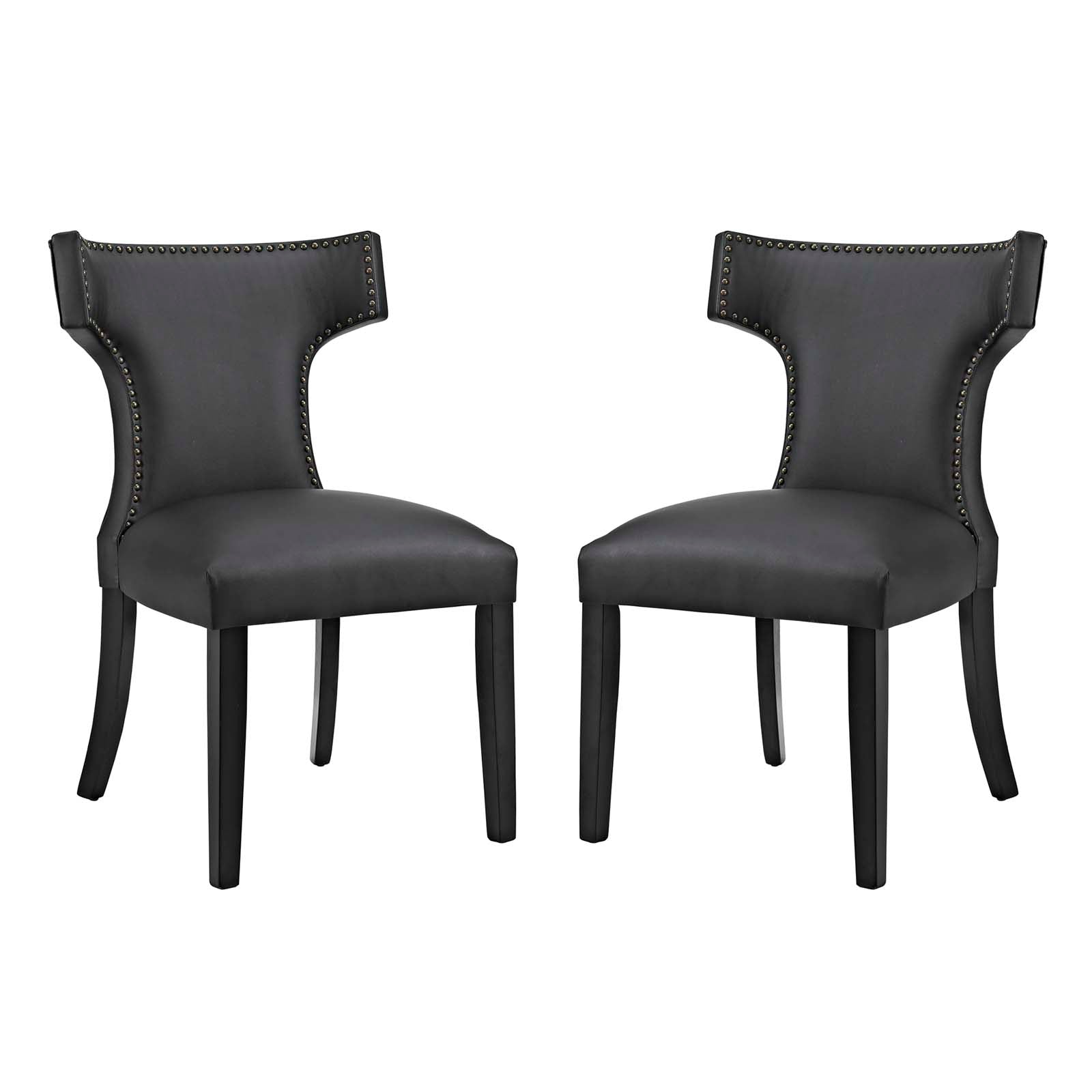 Modway Curve Set of 2 Vinyl Dining Side Chair | Dining Chairs | Modishstore-8