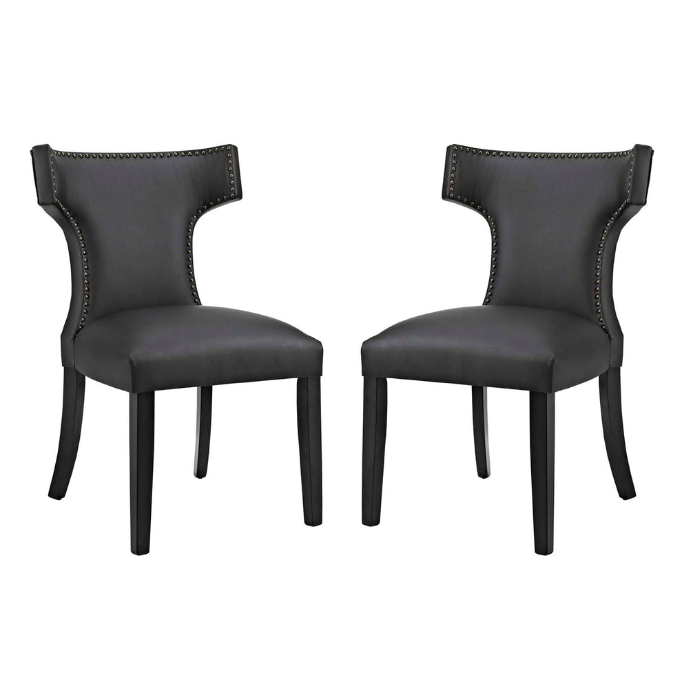 Modway Curve Set of 2 Vinyl Dining Side Chair - EEI-2740 | Dining Chairs | Modishstore - 8