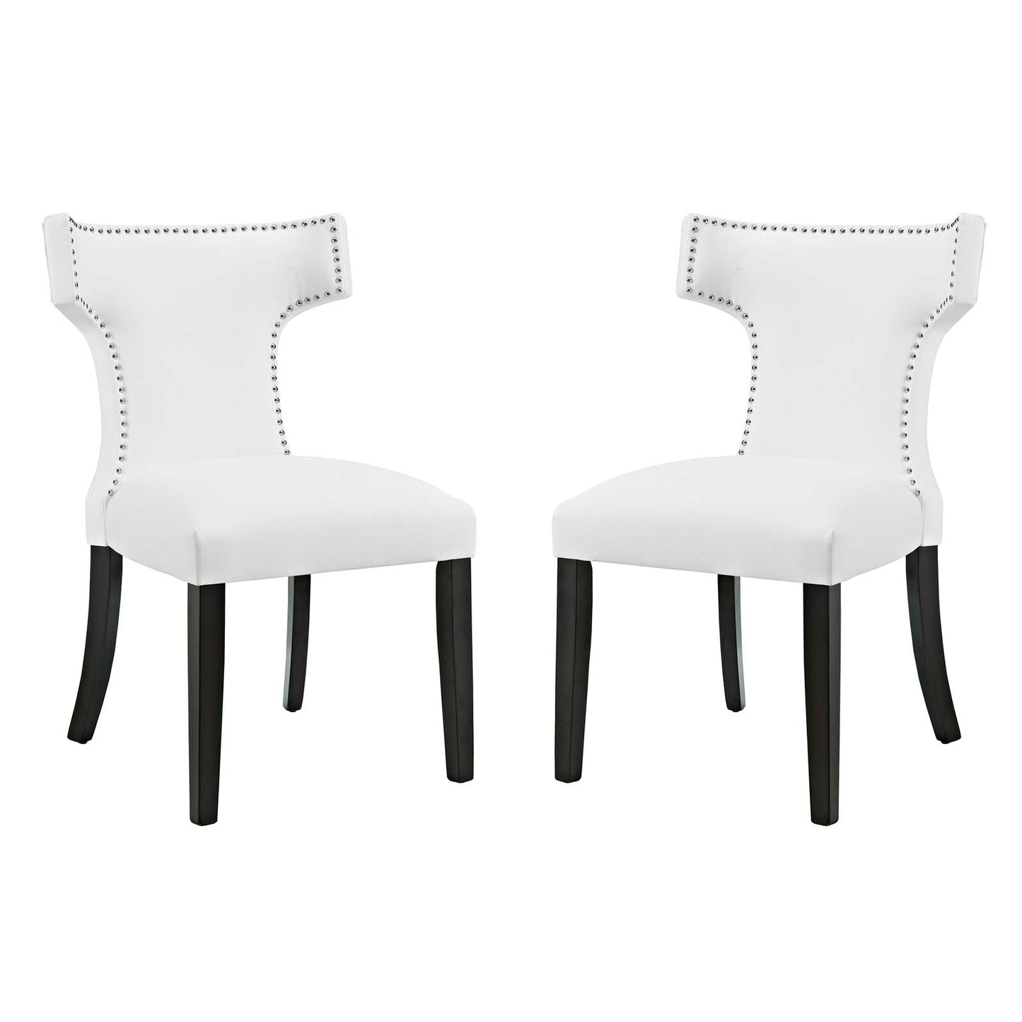 Modway Curve Set of 2 Vinyl Dining Side Chair | Dining Chairs | Modishstore-8