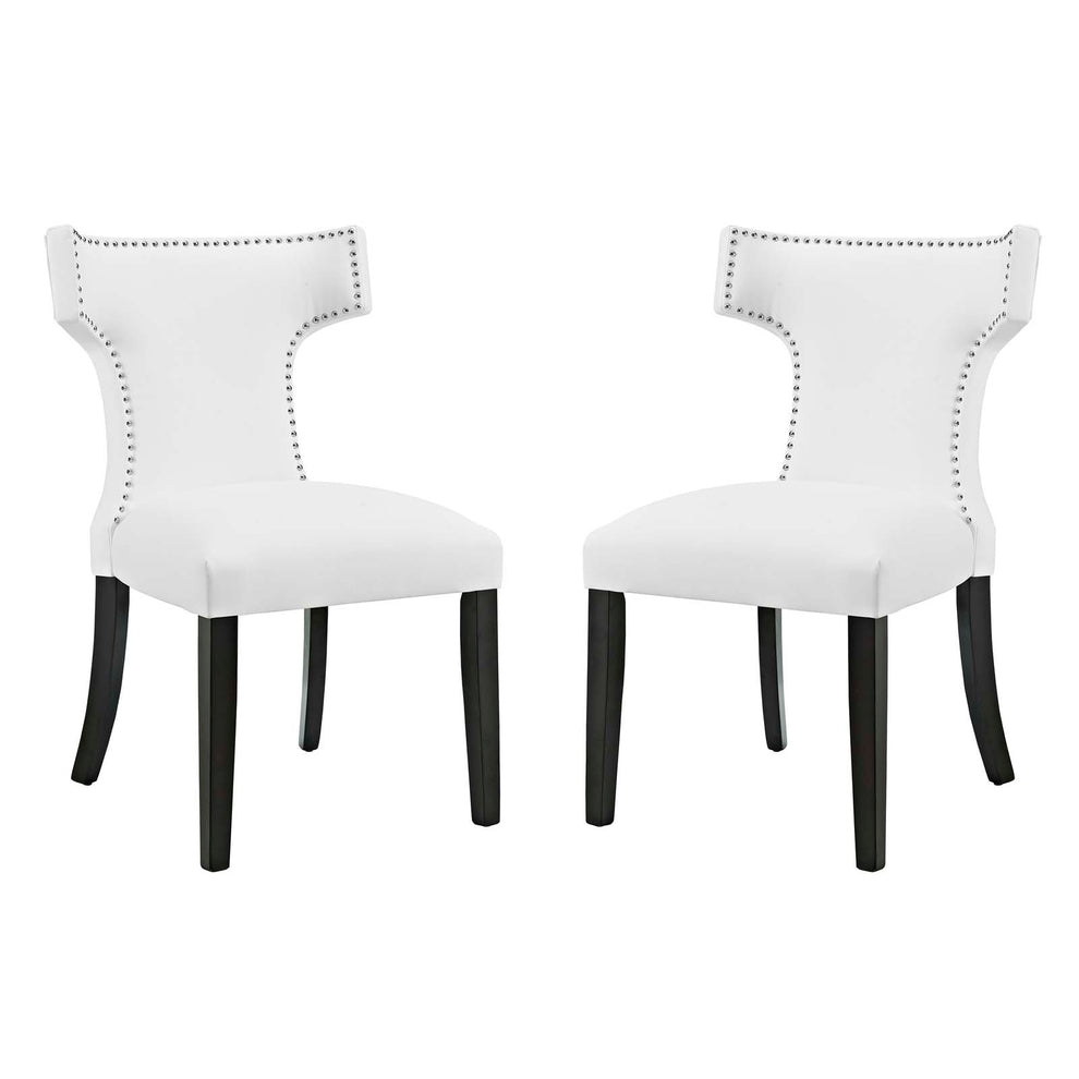 Modway Curve Set of 2 Vinyl Dining Side Chair - EEI-2740 | Dining Chairs | Modishstore - 3