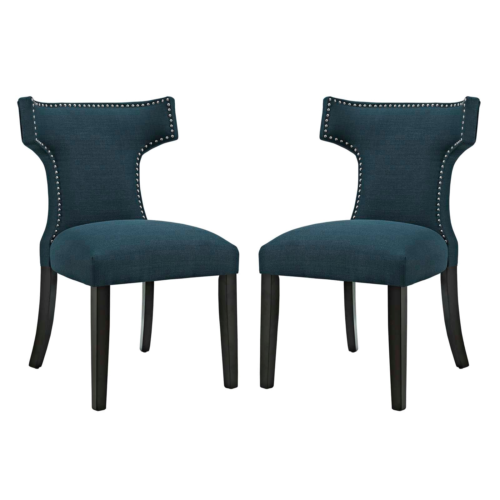 Modway Curve Dining Side Chair Fabric Set of 2 | Dining Chairs | Modishstore-16