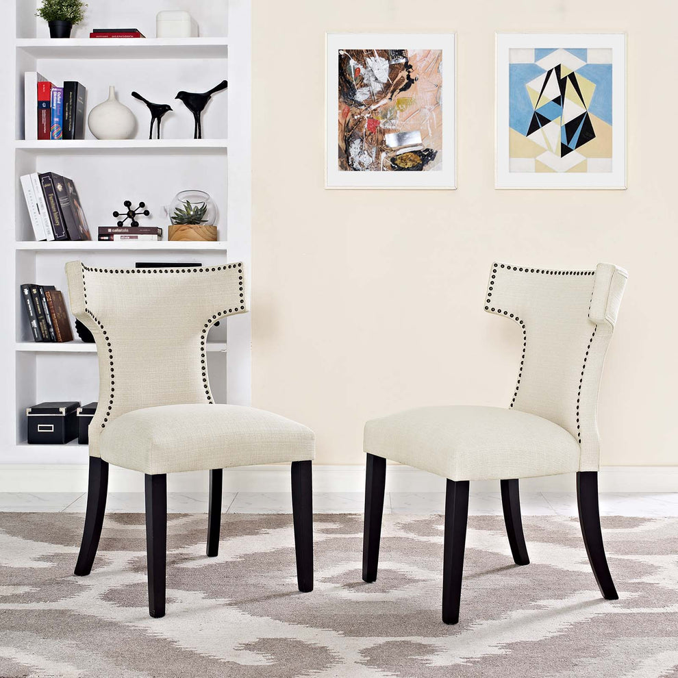 Modway Curve Dining Side Chair Fabric Set of 2 - EEI-2741 | Dining Chairs | Modishstore - 9