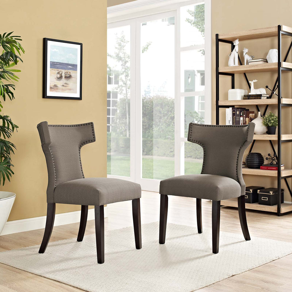 Modway Curve Dining Side Chair Fabric Set of 2 - EEI-2741 | Dining Chairs | Modishstore - 14