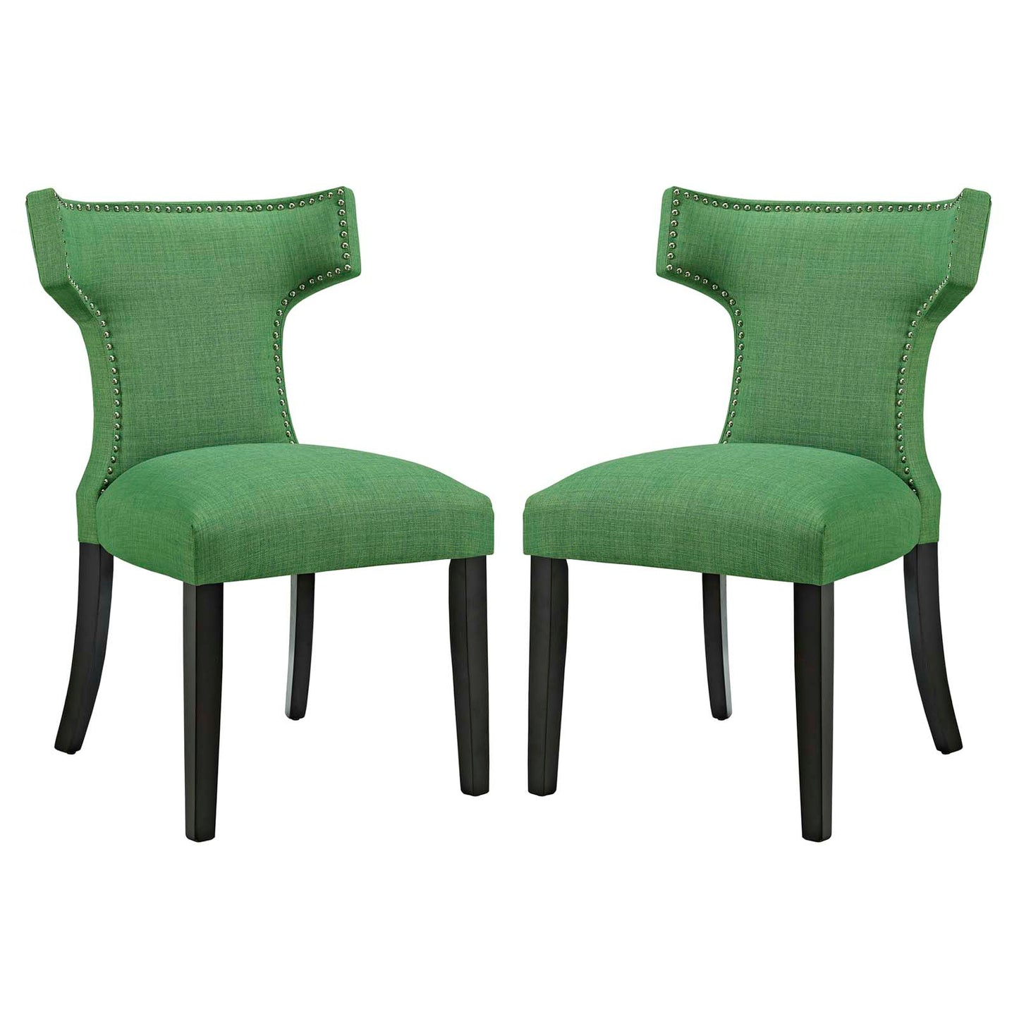 Modway Curve Dining Side Chair Fabric Set of 2 | Dining Chairs | Modishstore-24
