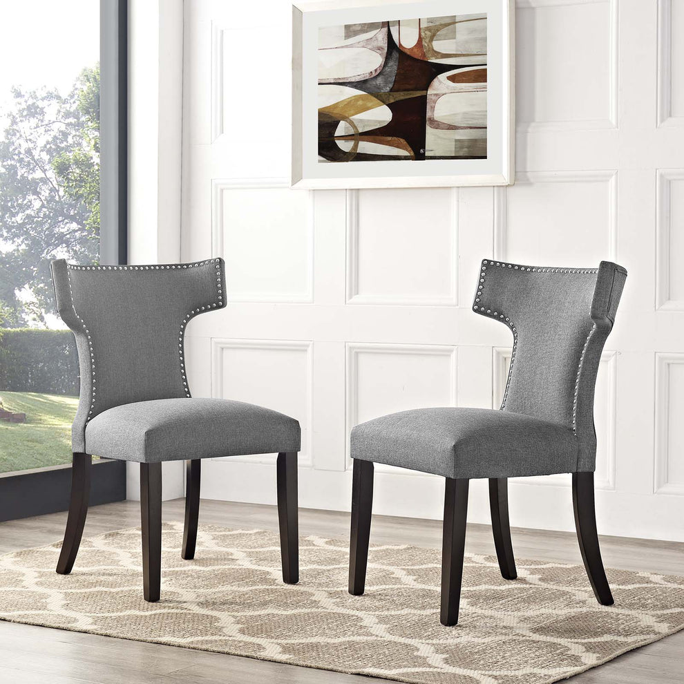 Modway Curve Dining Side Chair Fabric Set of 2 - EEI-2741 | Dining Chairs | Modishstore - 6