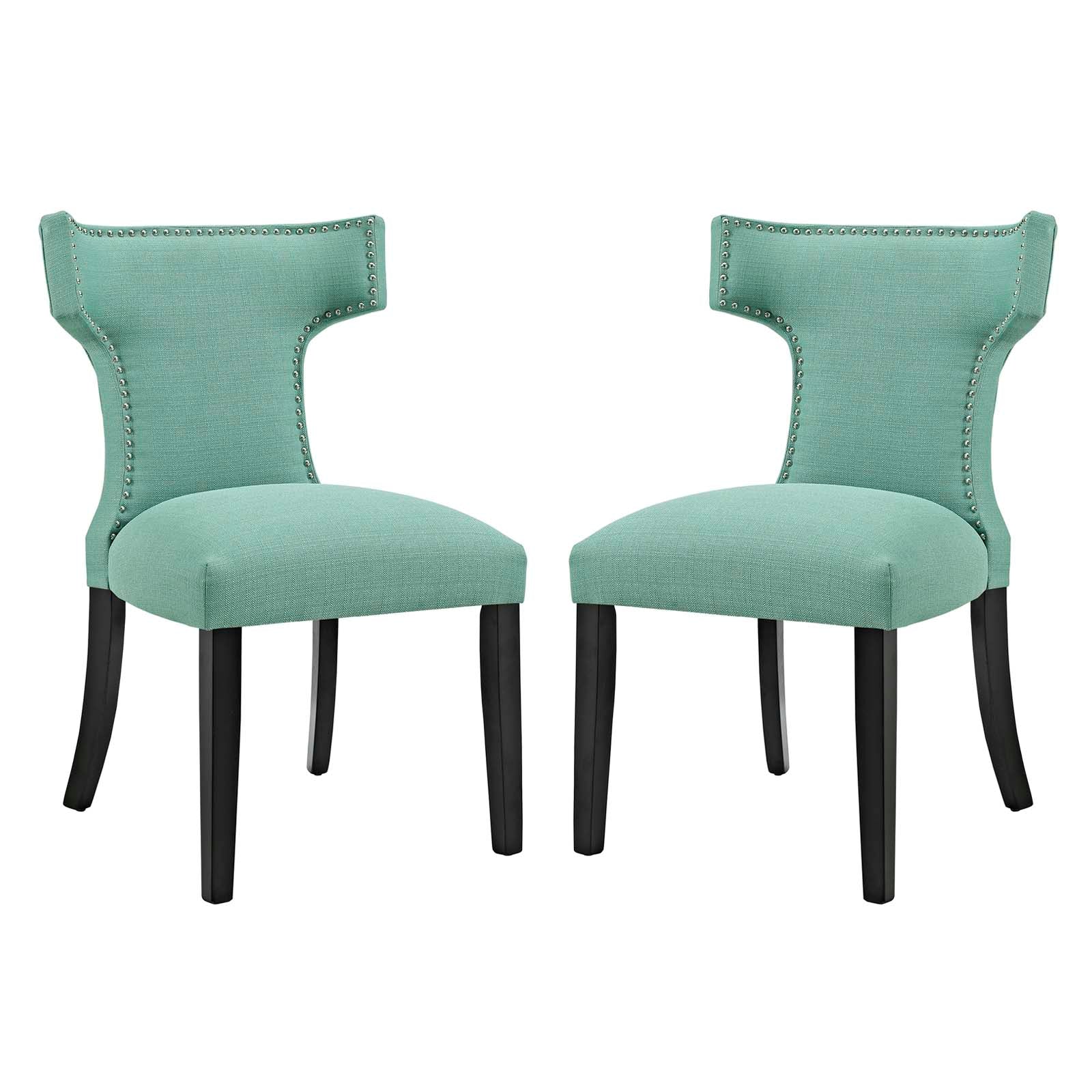 Modway Curve Dining Side Chair Fabric Set of 2 | Dining Chairs | Modishstore-2