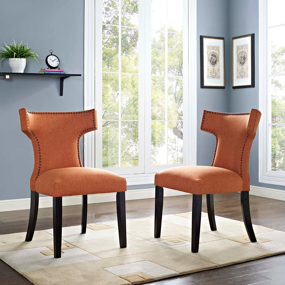 Modway Curve Dining Side Chair Fabric Set of 2 - EEI-2741 | Dining Chairs | Modishstore - 11