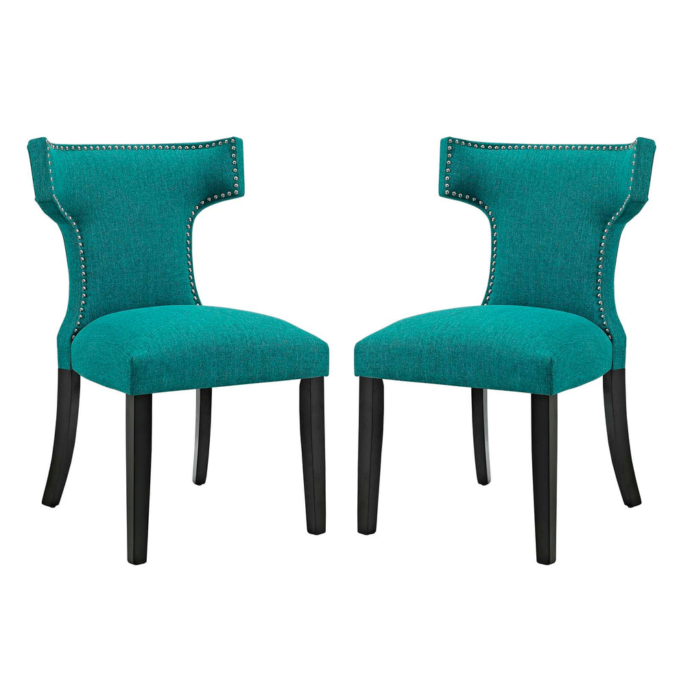 Modway Curve Dining Side Chair Fabric Set of 2 - EEI-2741 | Dining Chairs | Modishstore - 29