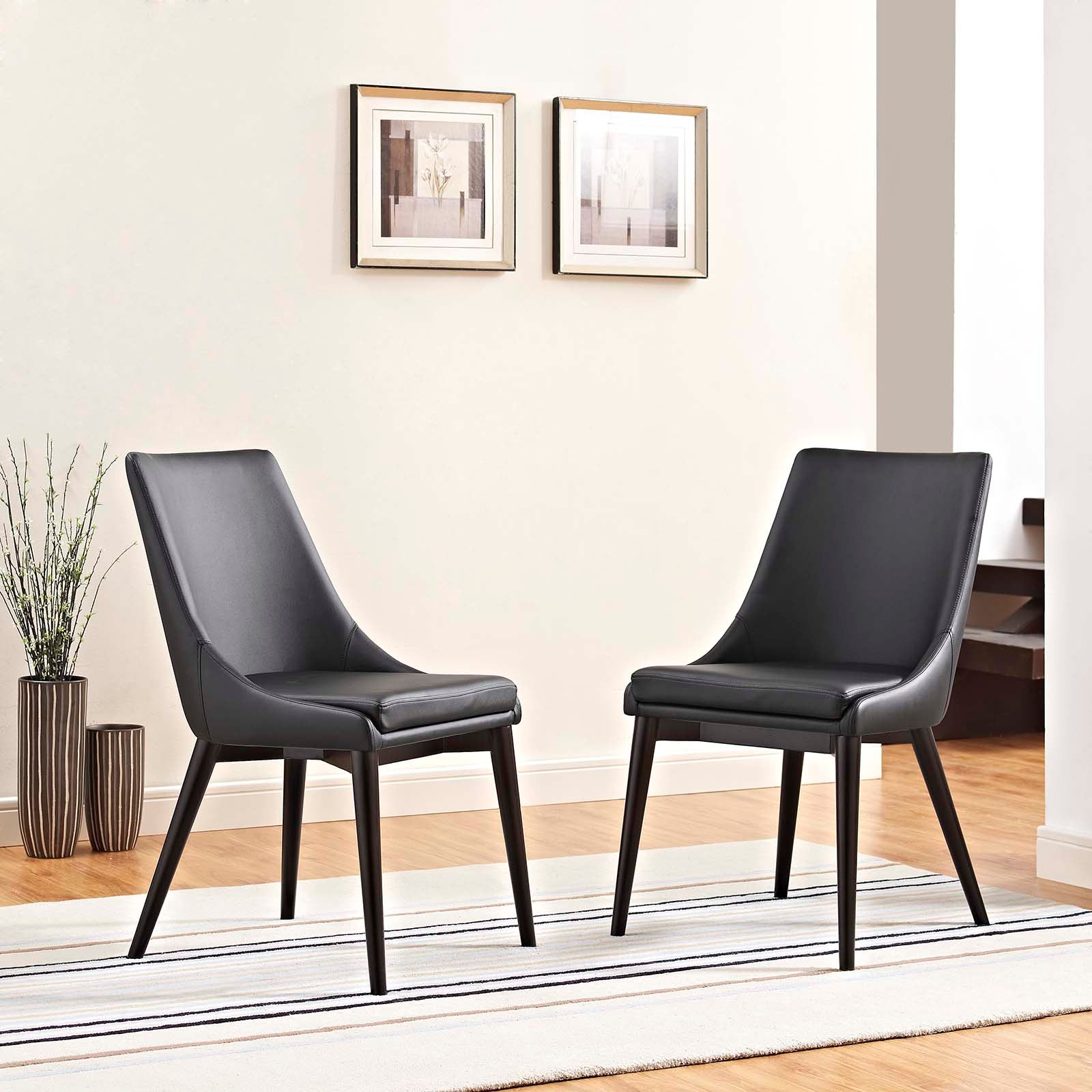 Modway Viscount Set of 2 Vinyl Dining Side Chair | Dining Chairs | Modishstore-7