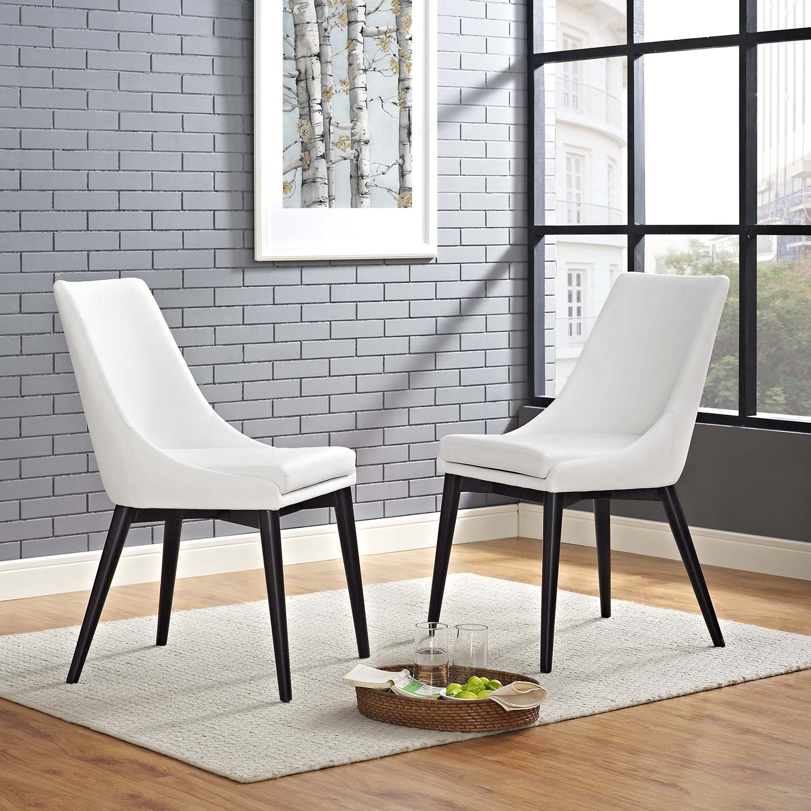 Modway Viscount Set of 2 Vinyl Dining Side Chair - EEI-2744 | Dining Chairs | Modishstore-1