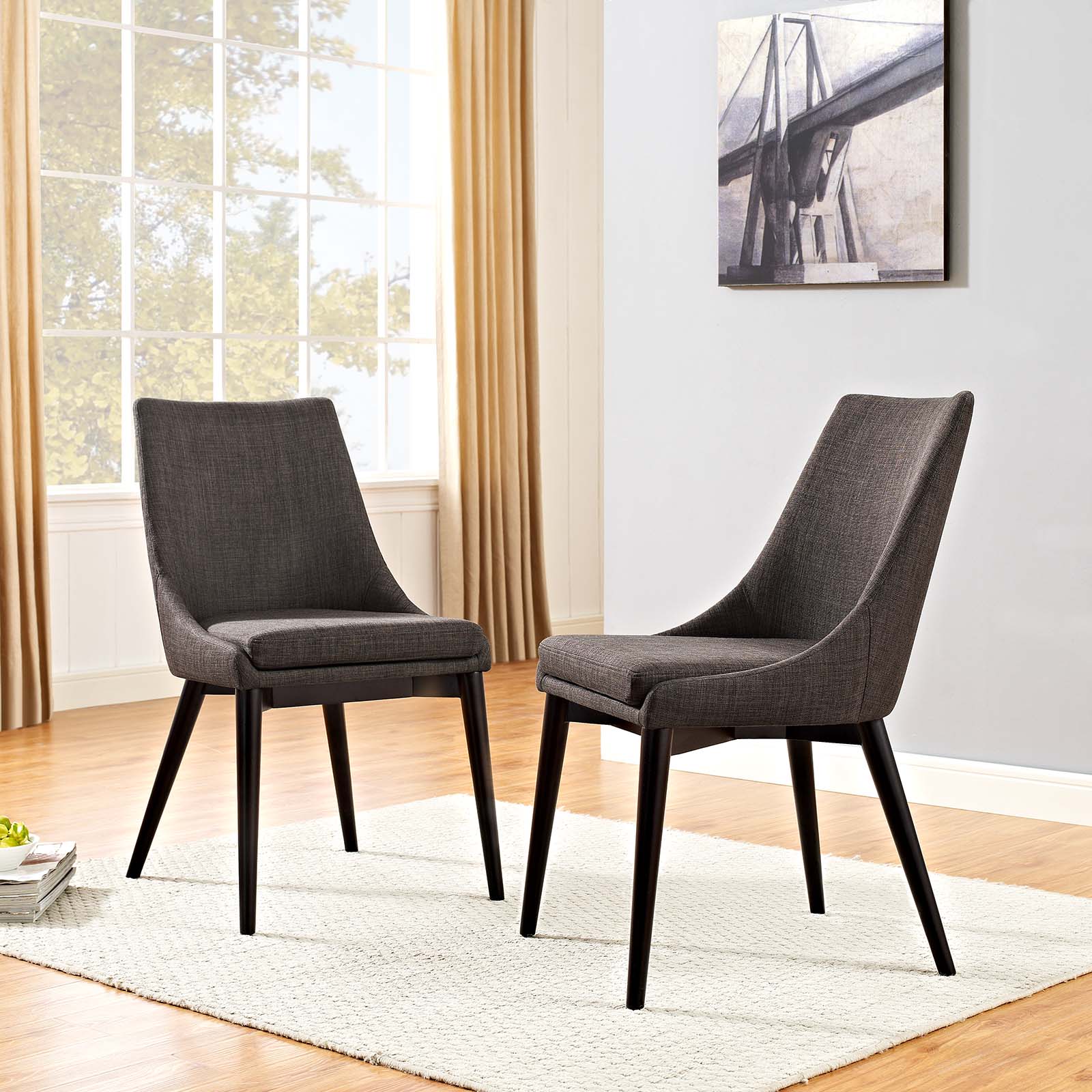 Modway Viscount Set of 2 Fabric Dining Side Chair | Dining Chairs | Modishstore-9