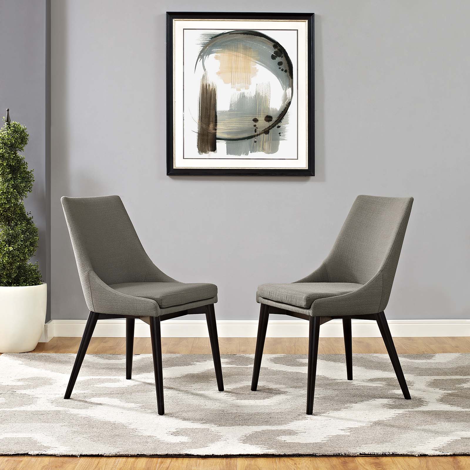 Modway Viscount Set of 2 Fabric Dining Side Chair | Dining Chairs | Modishstore-10