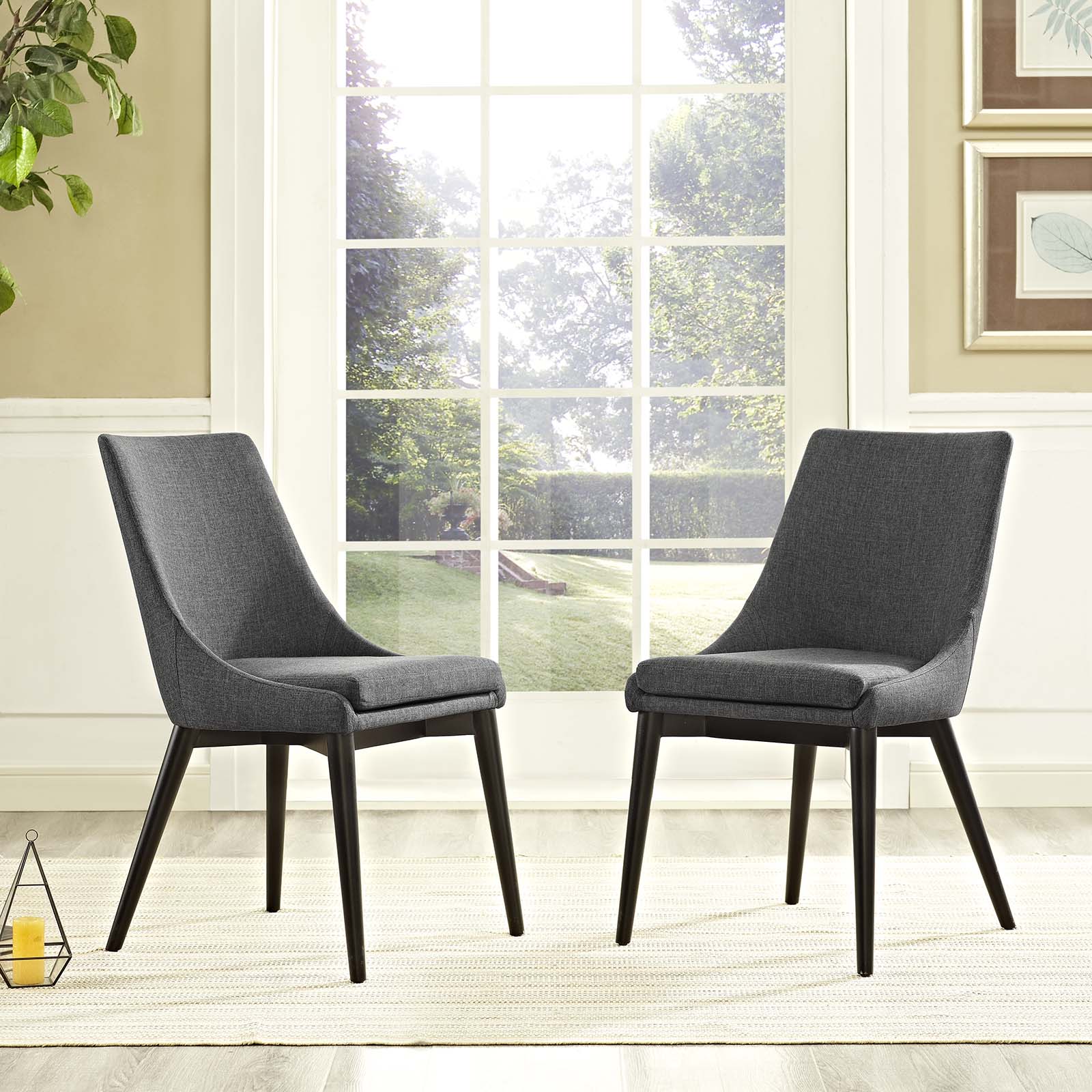 Modway Viscount Set of 2 Fabric Dining Side Chair | Dining Chairs | Modishstore-55