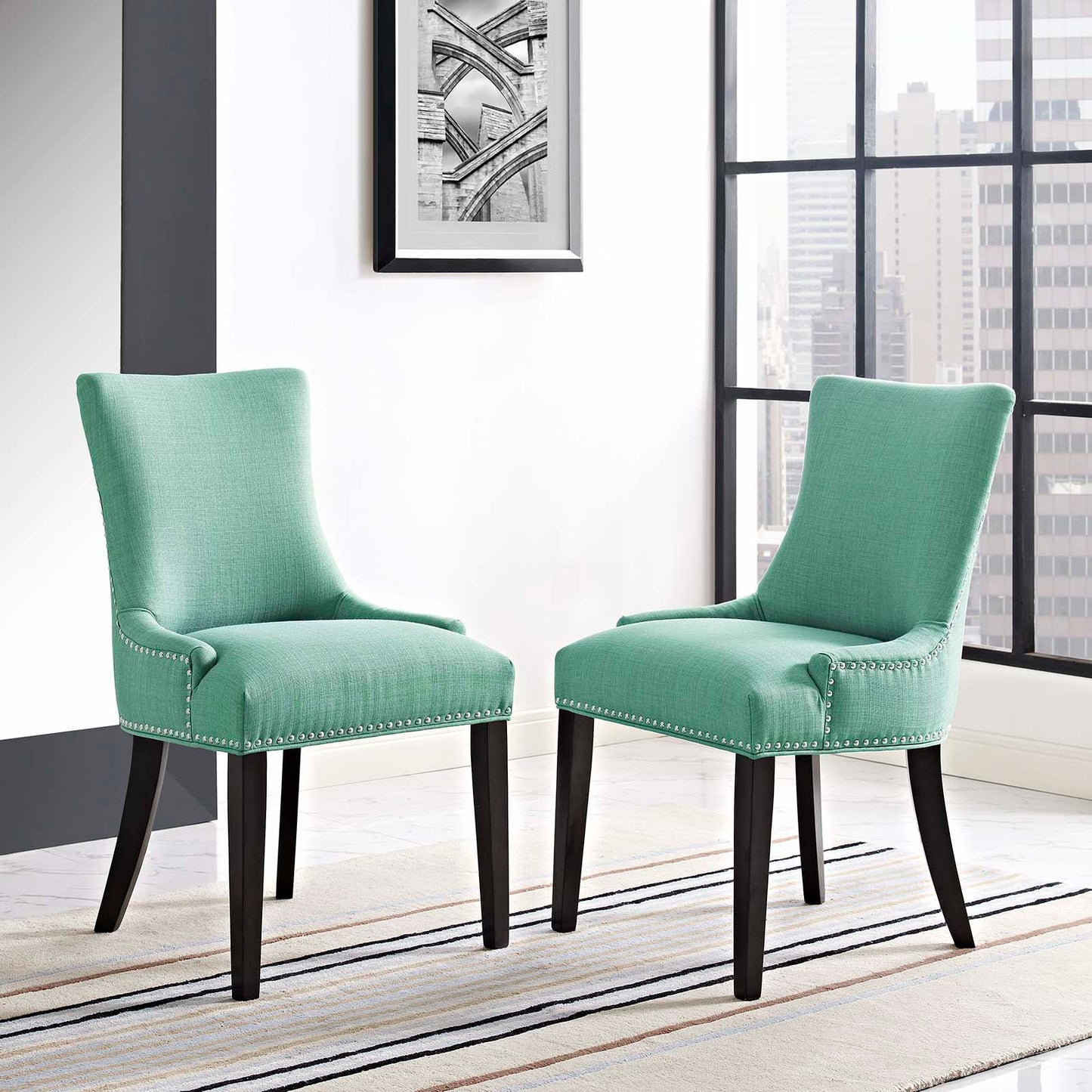 Modway Marquis Set of 2 Fabric Dining Side Chair | Dining Chairs | Modishstore-9