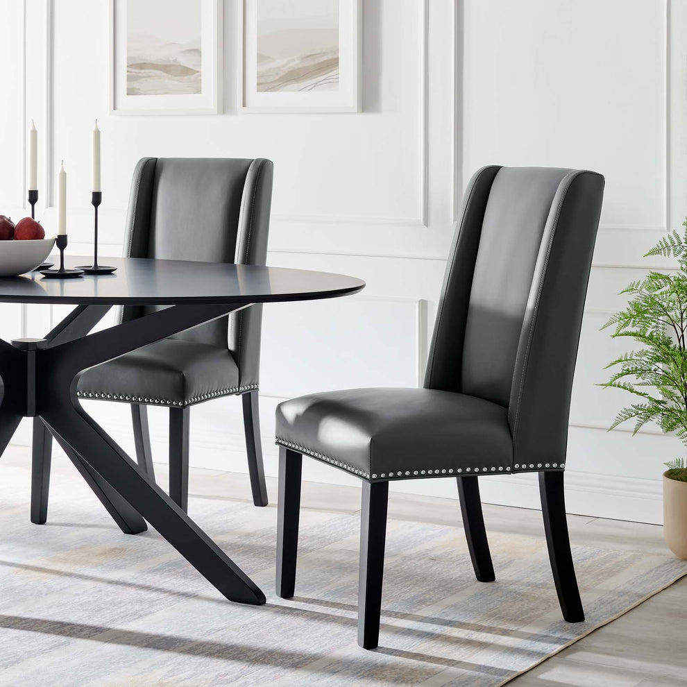 Modway Baron Dining Chair Vinyl Set of 2 - EEI-2747 | Dining Chairs | Modishstore - 20