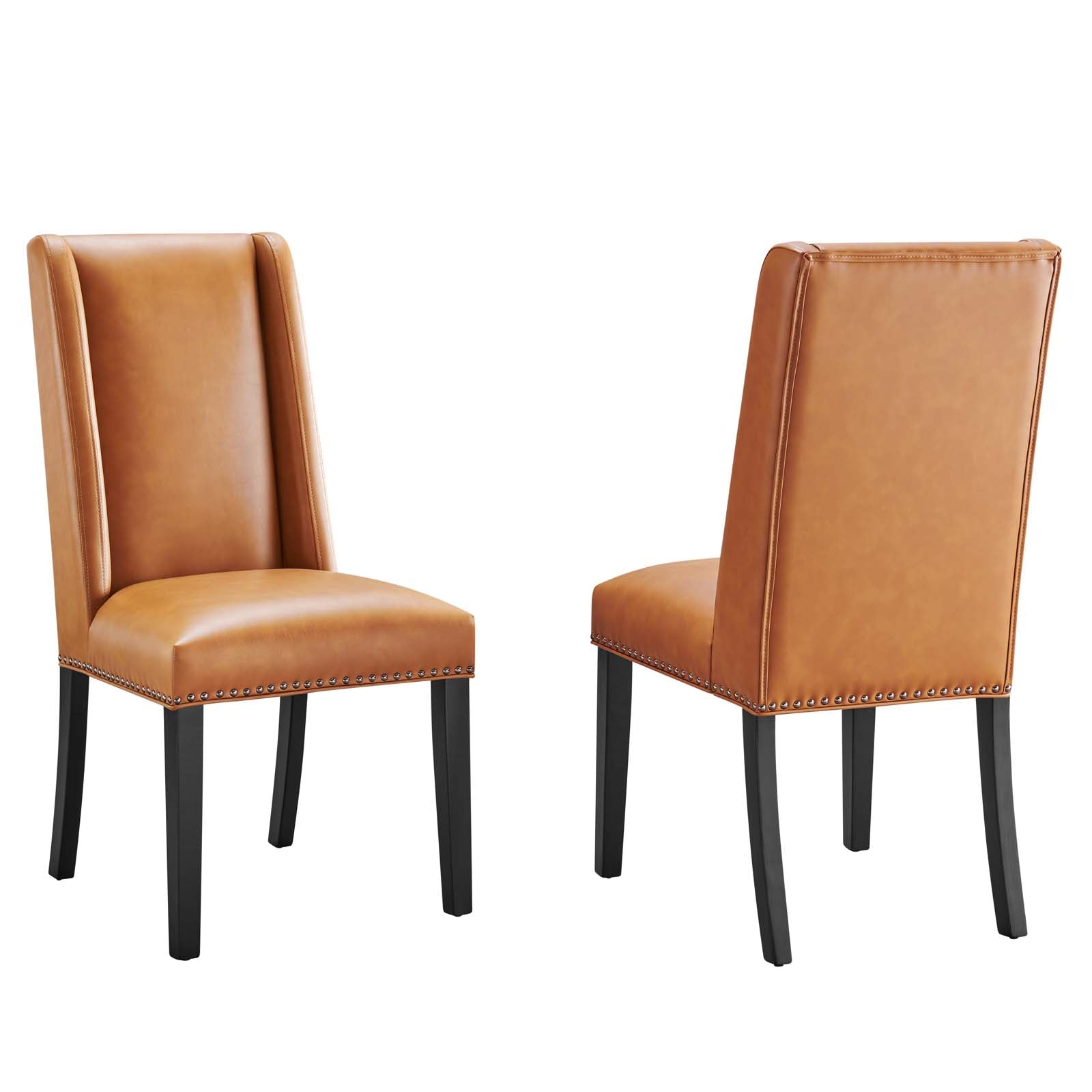Modway Baron Dining Chair Vinyl Set of 2 | Dining Chairs | Modishstore-21