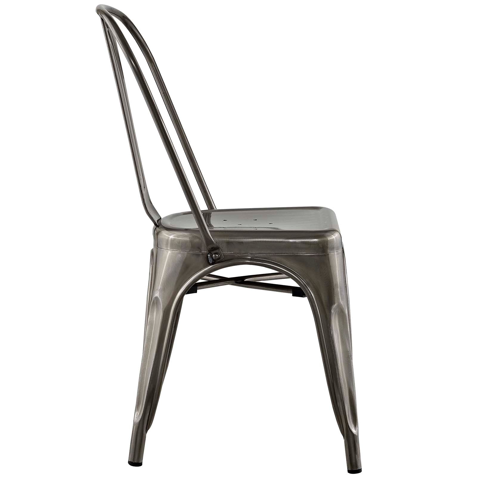 Modway Promenade Set of 4 Dining Side Chair - Gunmetal | Dining Chairs | Modishstore-4