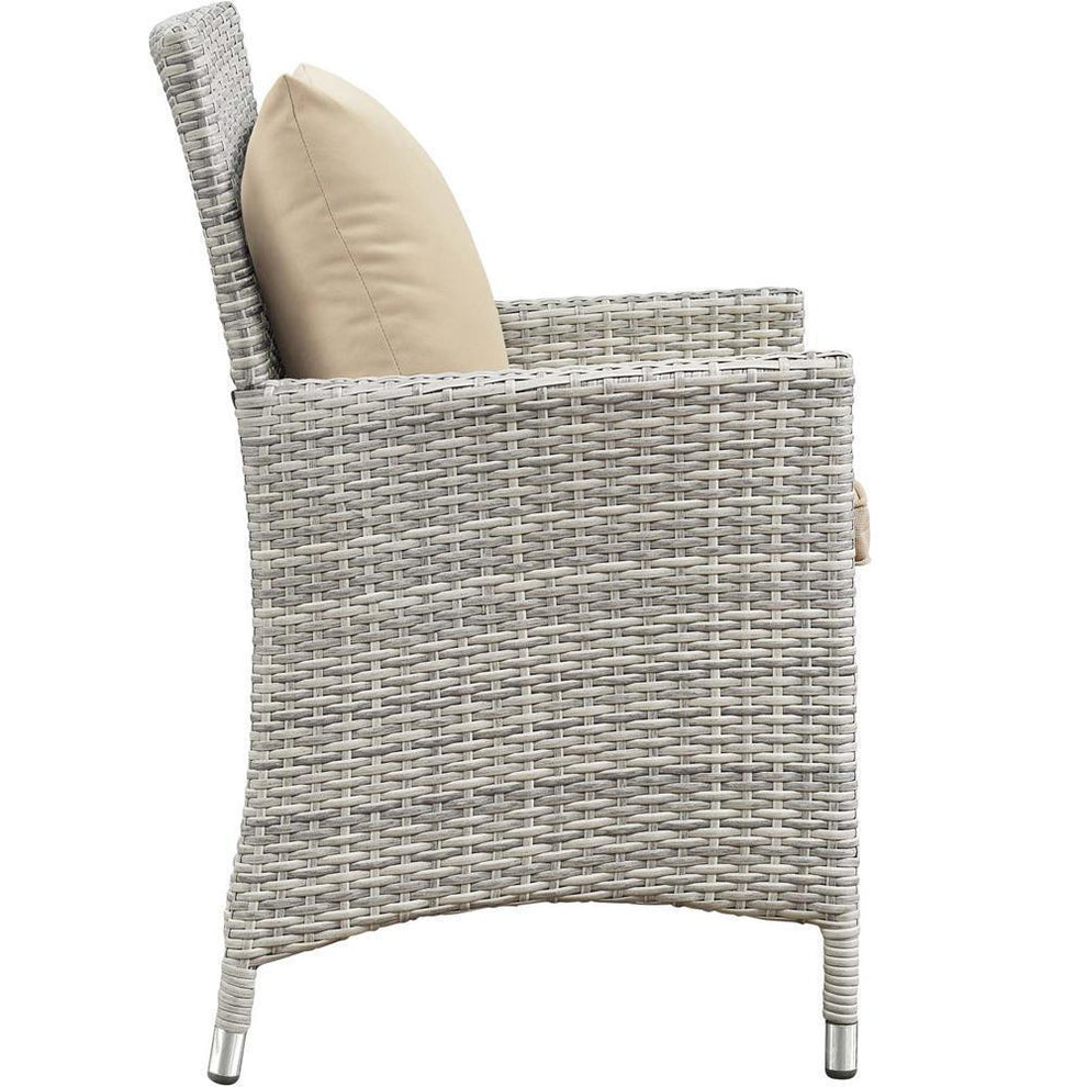 Modway Bridge 4 Piece Outdoor Patio Rattan Conversation Set with Pillows - EEI-2763 | Outdoor Sofas, Loveseats & Sectionals | Modishstore - 4