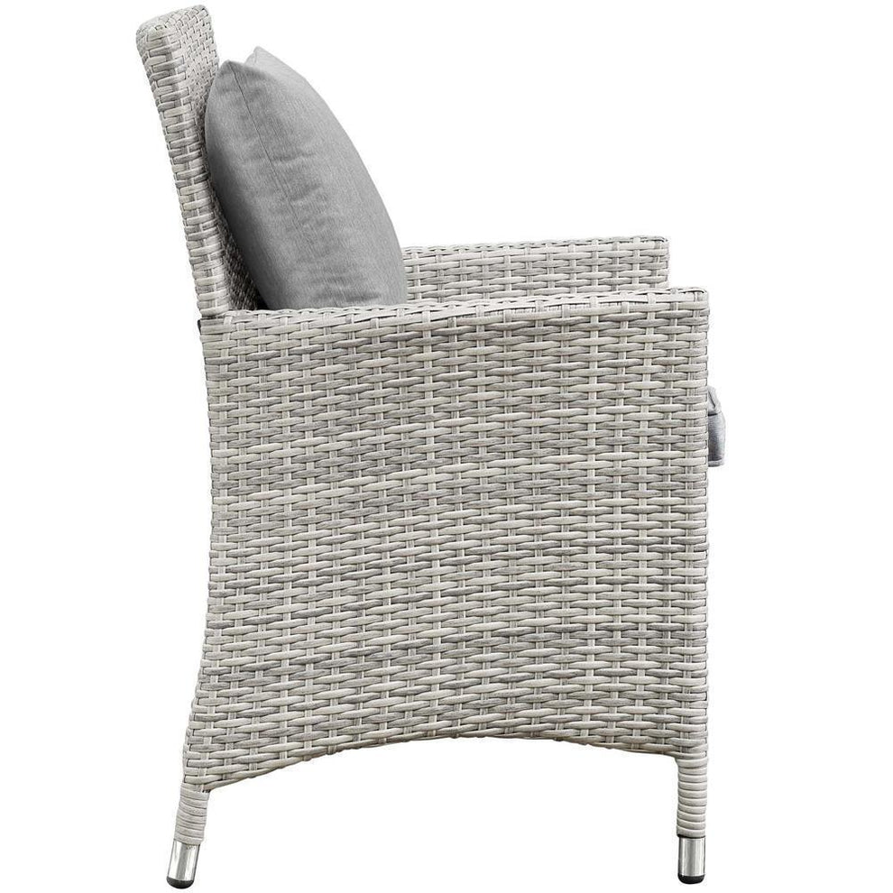 Modway Bridge 4 Piece Outdoor Patio Rattan Conversation Set with Pillows - EEI-2763 | Outdoor Sofas, Loveseats & Sectionals | Modishstore - 9