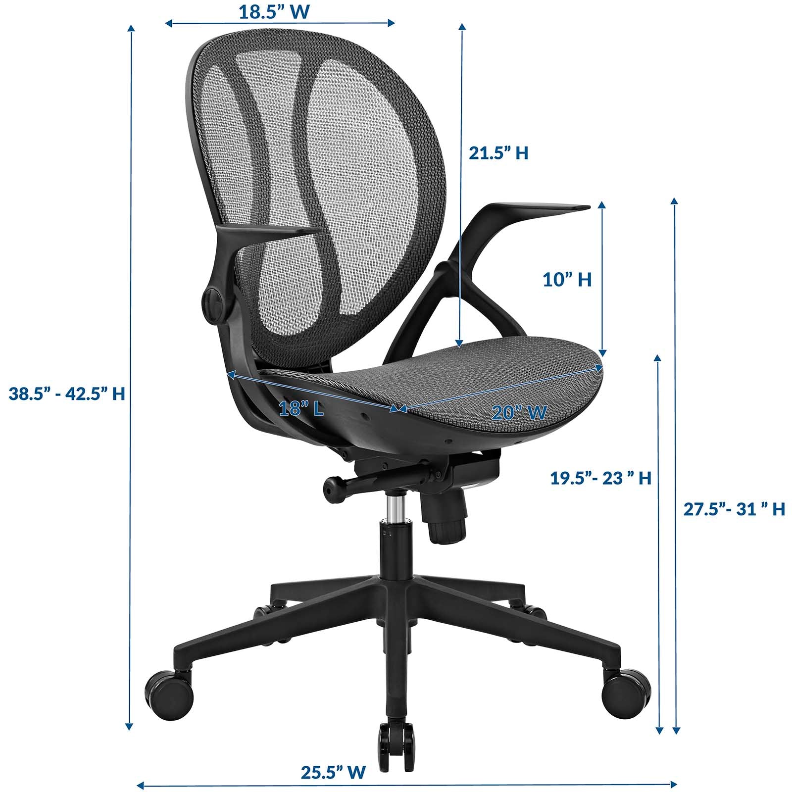 Conduct Mesh Office Chair By Modway - EEI-2772 | Office Chairs | Modishstore - 3