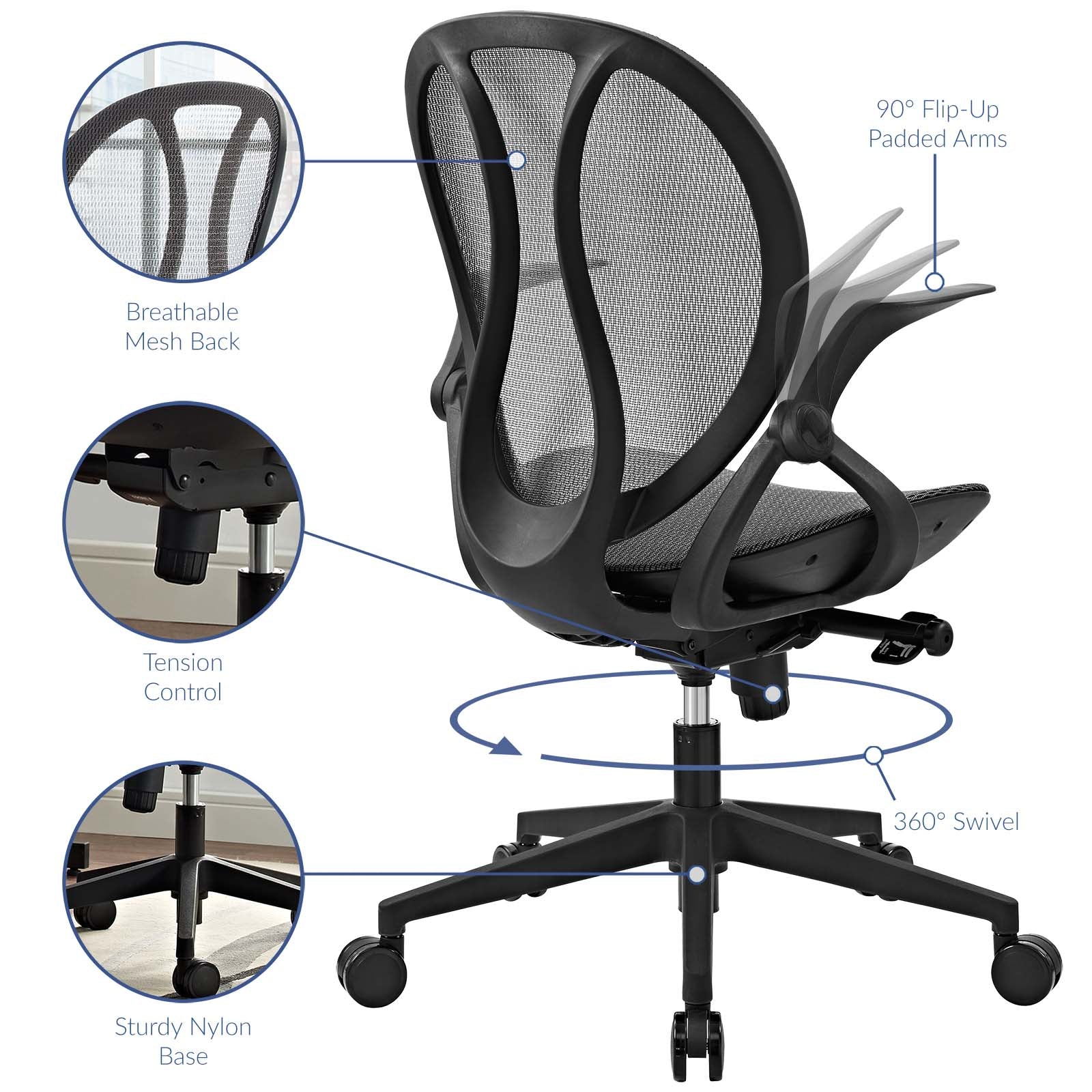 Conduct Mesh Office Chair By Modway - EEI-2772 | Office Chairs | Modishstore - 5