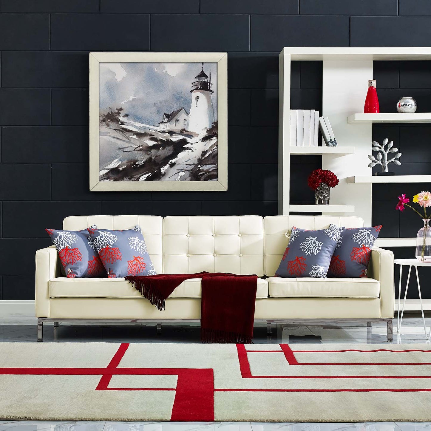 Loft Leather Sofa By Modway - EEI-2779 | Sofas | Modishstore - 1