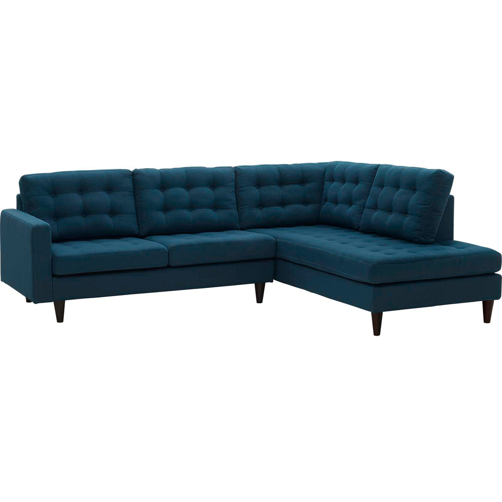 Modway Empress 2 Piece Upholstered Fabric Right Facing Bumper Sectional - EEI-2797 | Sofa Set | Modishstore - 2