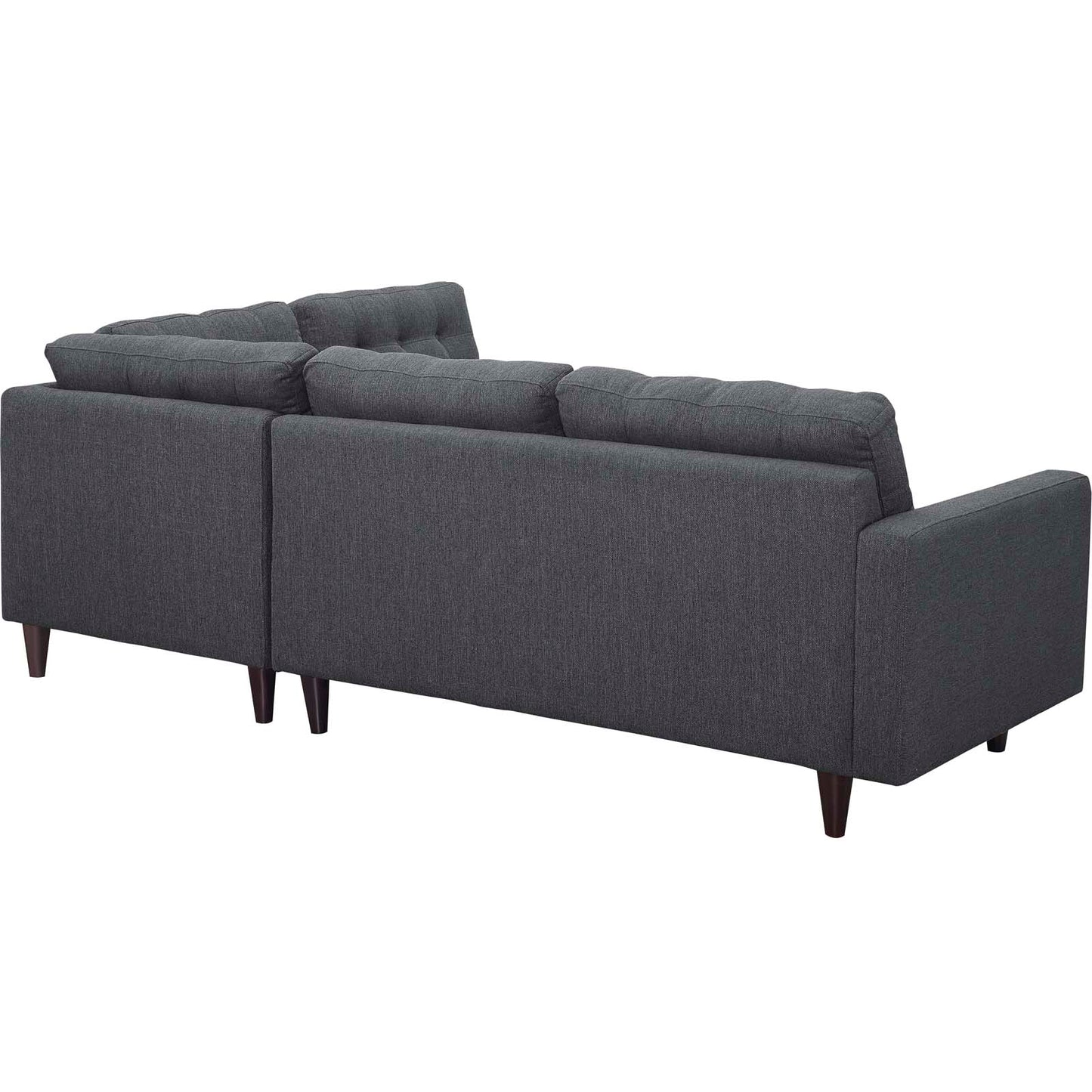 Modway Empress 2 Piece Upholstered Fabric Right Facing Bumper Sectional | Sofas | Modishstore-6