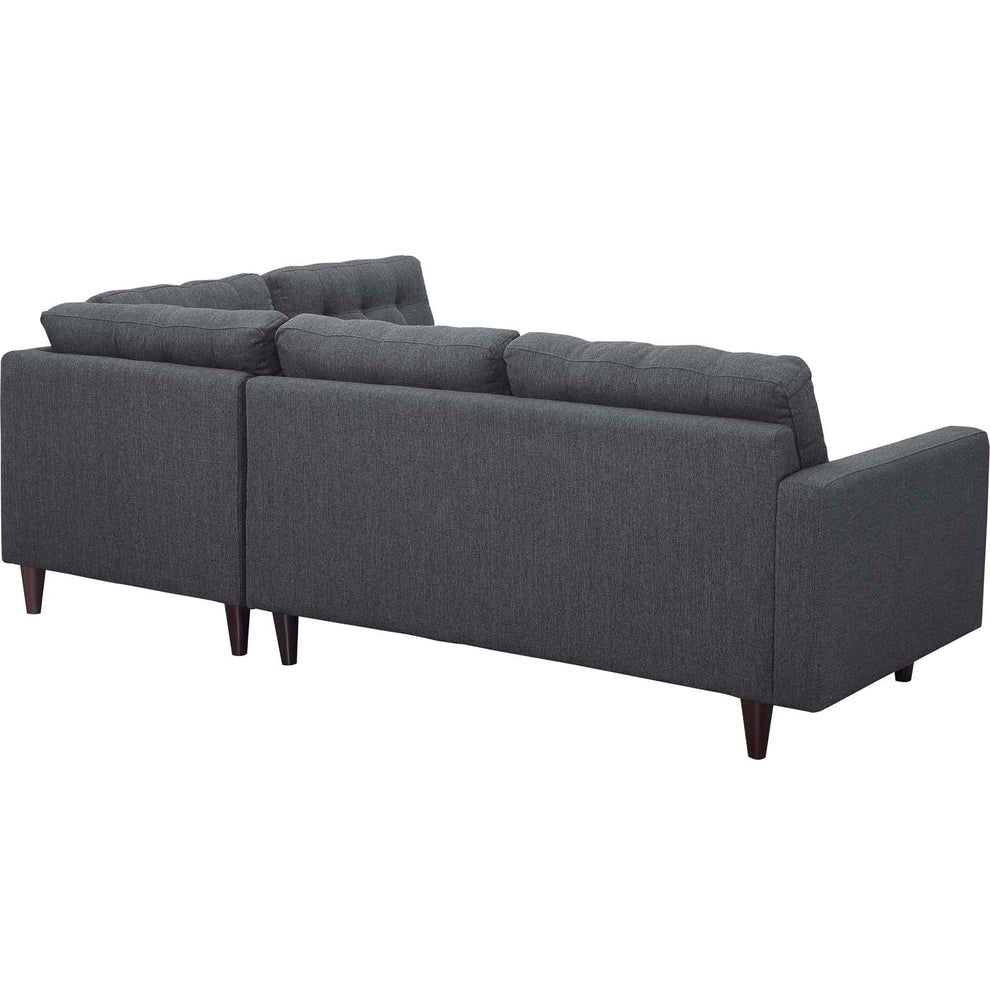 Modway Empress 2 Piece Upholstered Fabric Right Facing Bumper Sectional - EEI-2797 | Sofa Set | Modishstore - 7