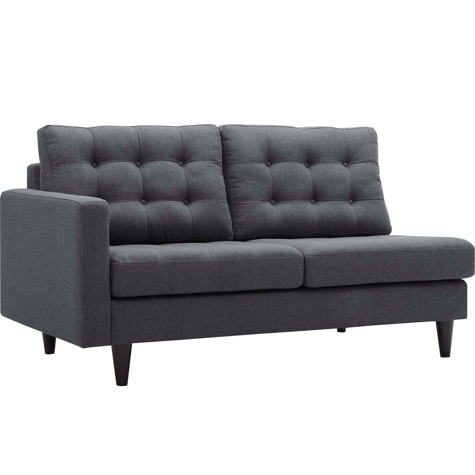 Modway Empress 2 Piece Upholstered Fabric Right Facing Bumper Sectional | Sofas | Modishstore-36
