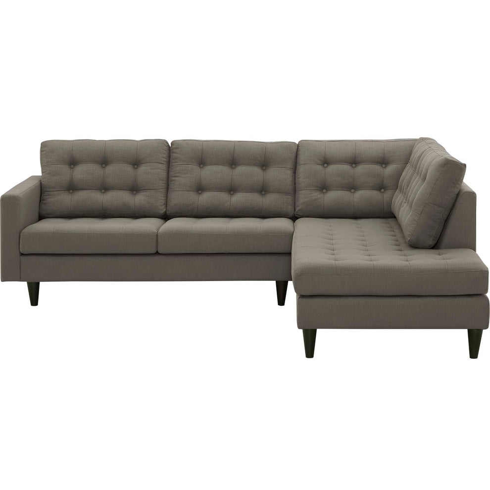 Modway Empress 2 Piece Upholstered Fabric Right Facing Bumper Sectional - EEI-2797 | Sofa Set | Modishstore - 18