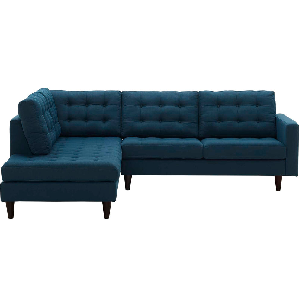 Empress 2 Piece Upholstered Fabric Left Facing Bumper Sectional By Modway - EEI-2798 | Sectional | Modishstore - 2