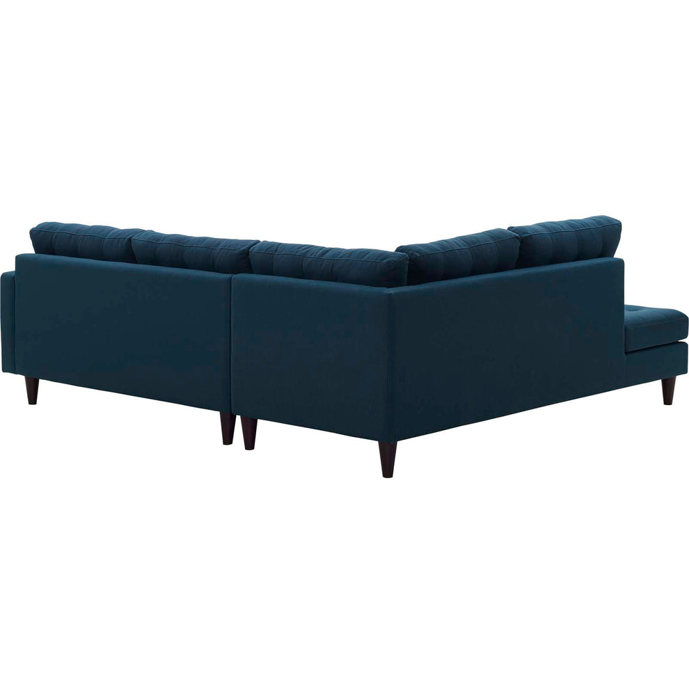 Empress 2 Piece Upholstered Fabric Left Facing Bumper Sectional By Modway - EEI-2798 | Sectional | Modishstore - 3