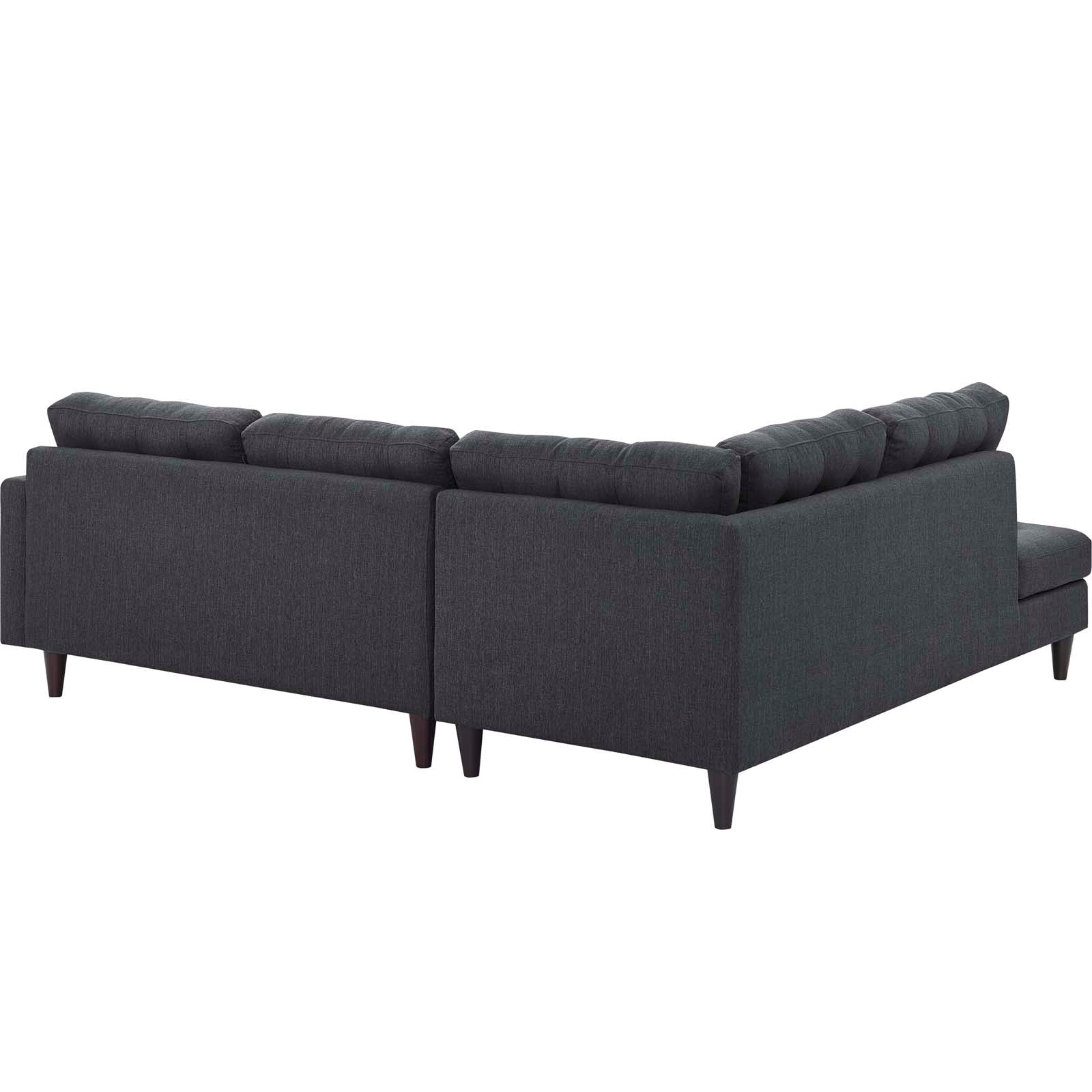 Empress 2 Piece Upholstered Fabric Left Facing Bumper Sectional By Modway - EEI-2798 | Outdoor Sofas, Loveseats & Sectionals | Modishstore - 11