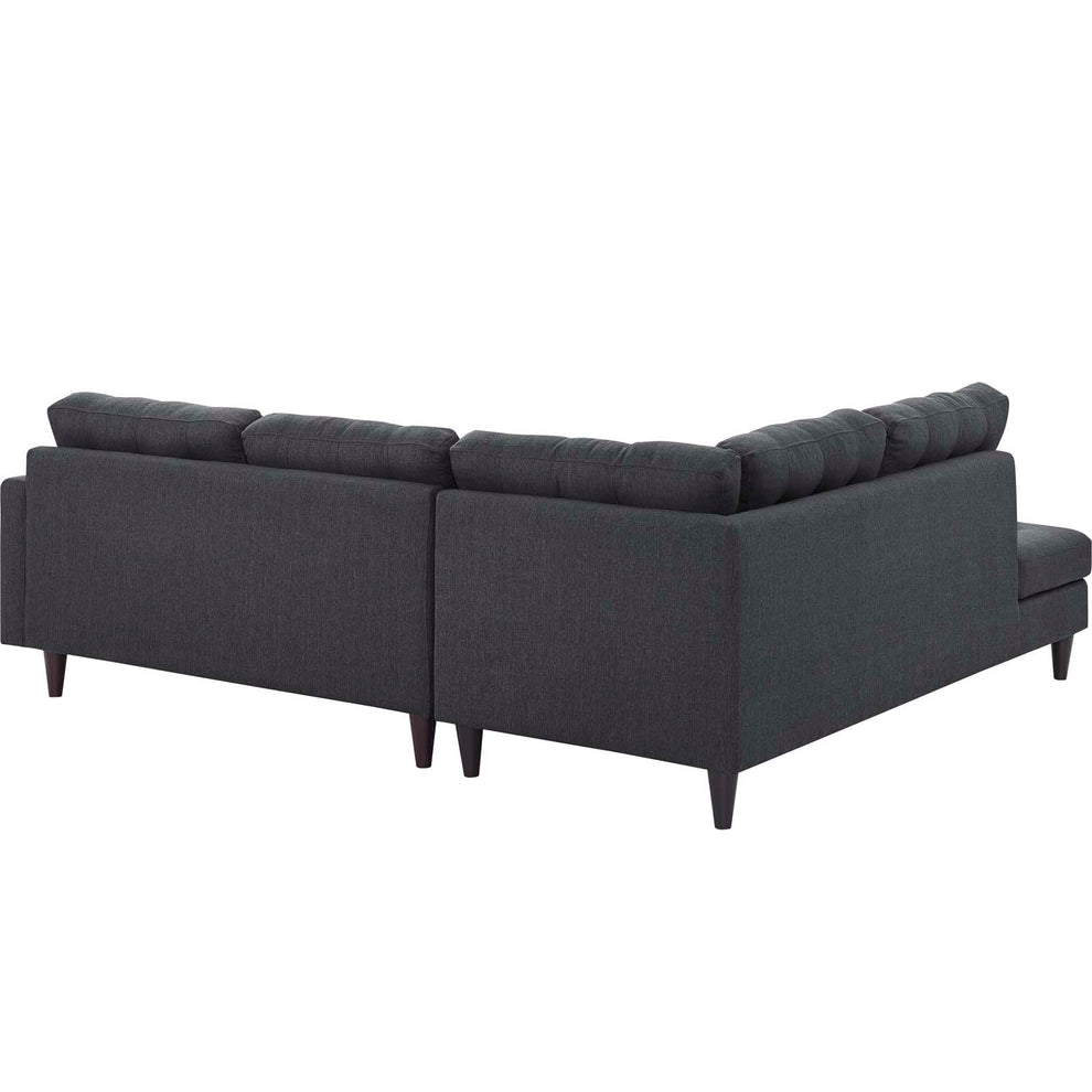 Empress 2 Piece Upholstered Fabric Left Facing Bumper Sectional By Modway - EEI-2798 | Sectional | Modishstore - 11